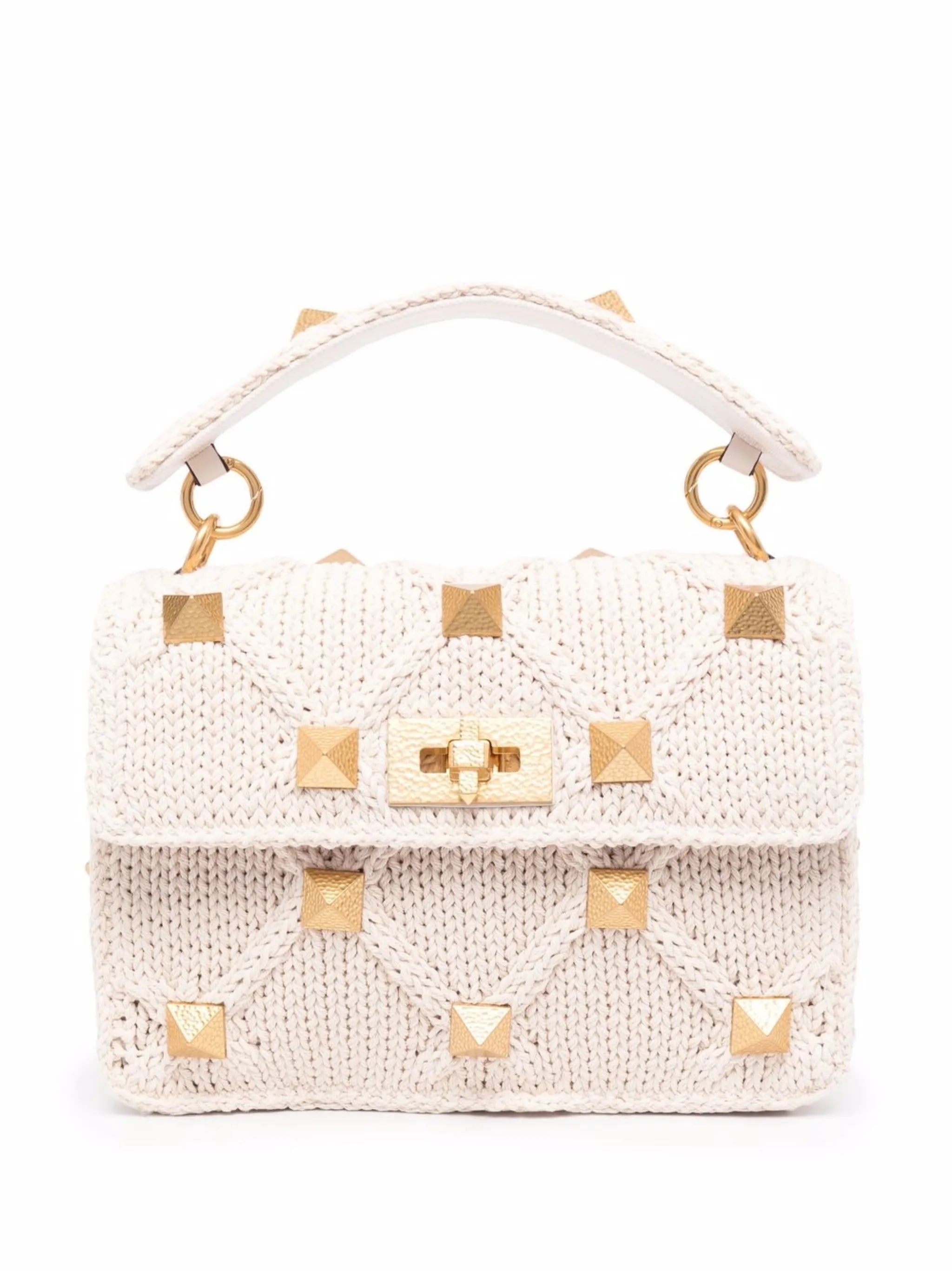 knitted Roman Stud tote bag