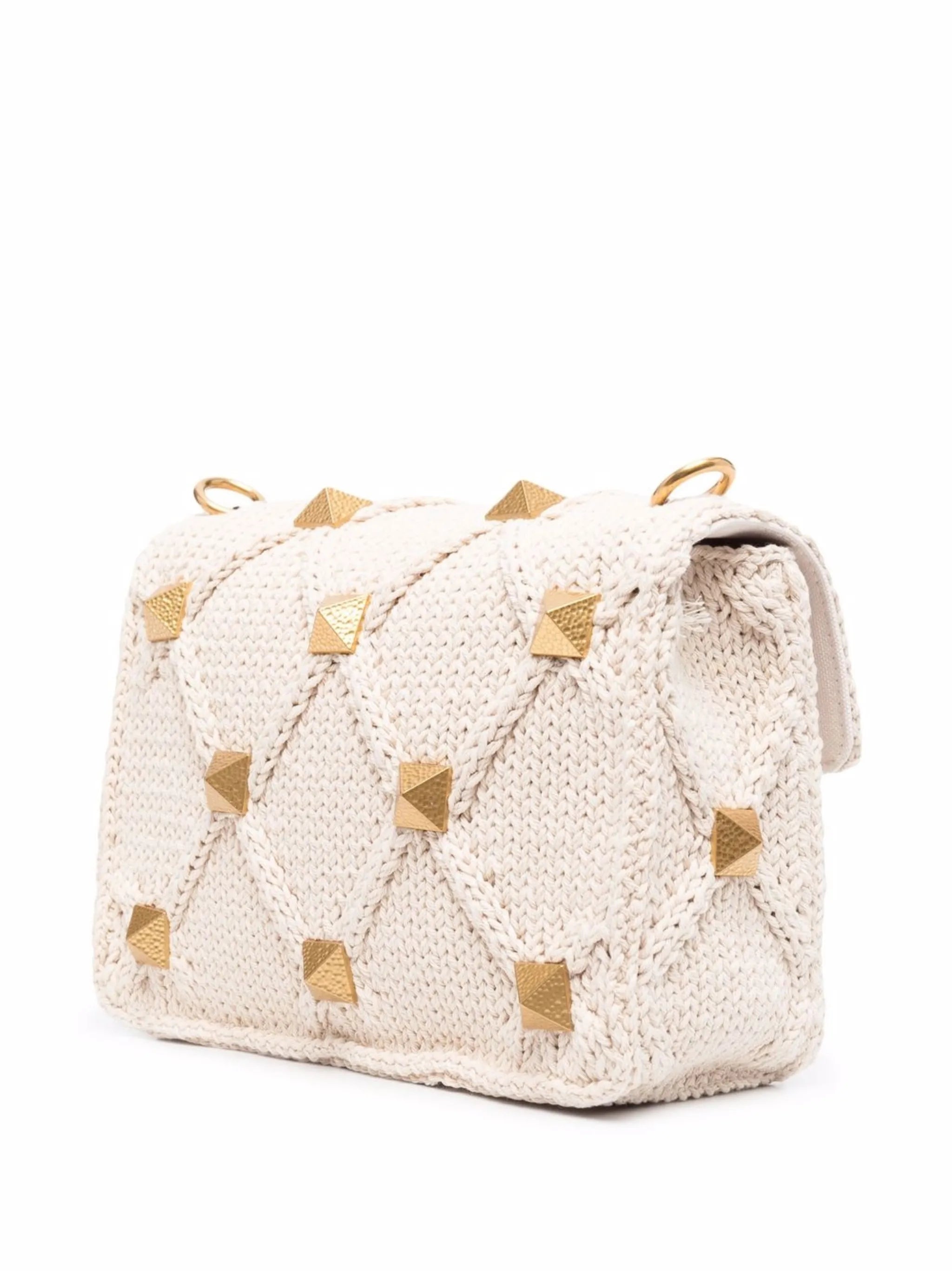 knitted Roman Stud tote bag