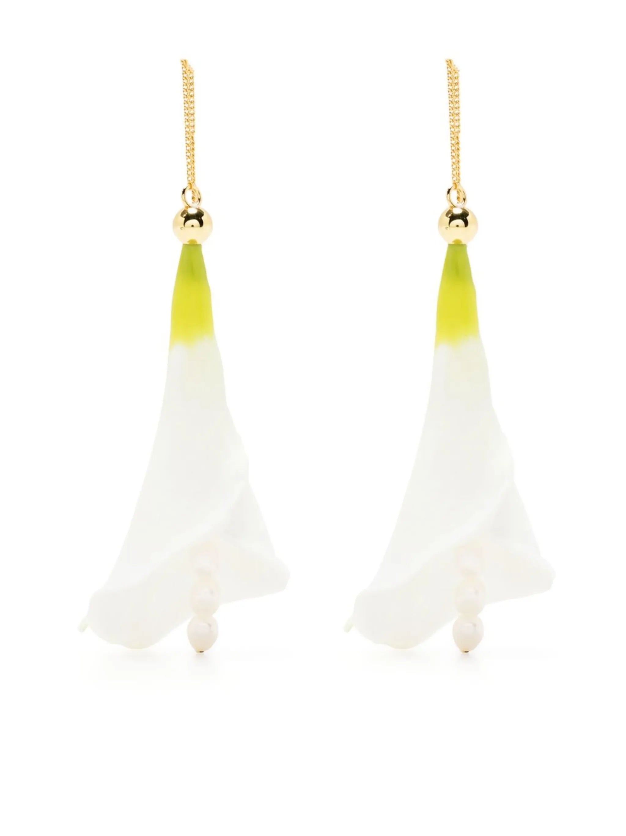 flower-drop earrings