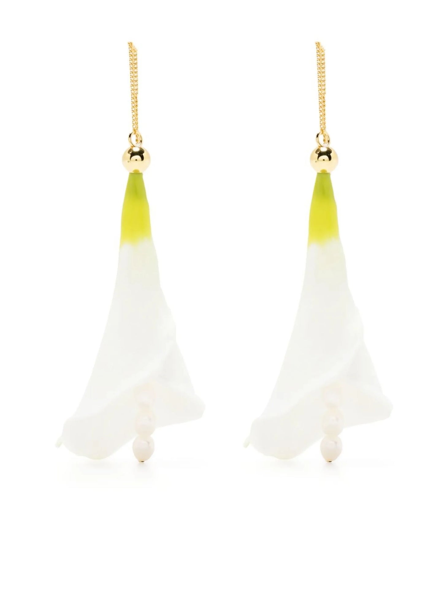flower-drop earrings
