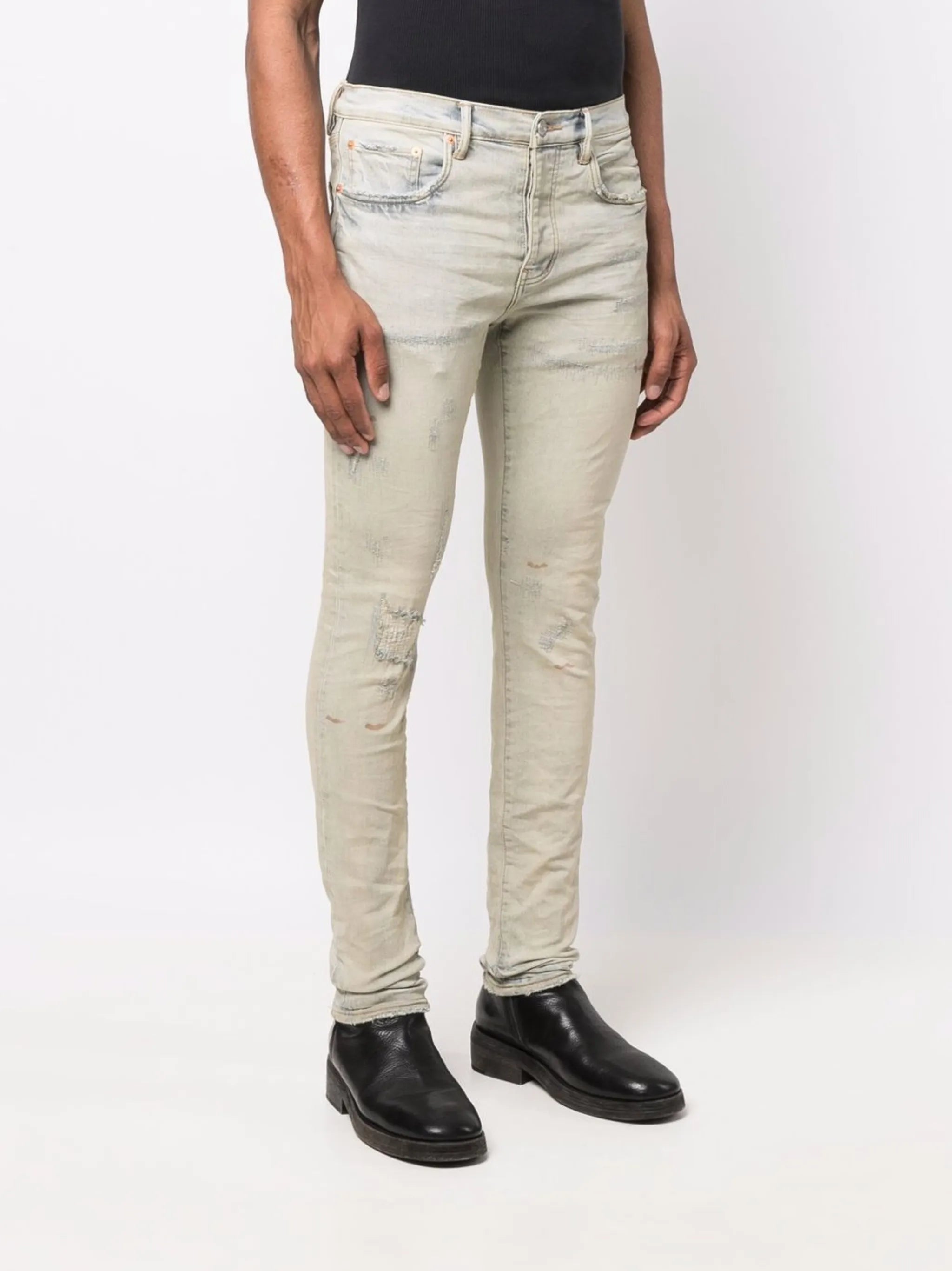 distressed skinny jeans