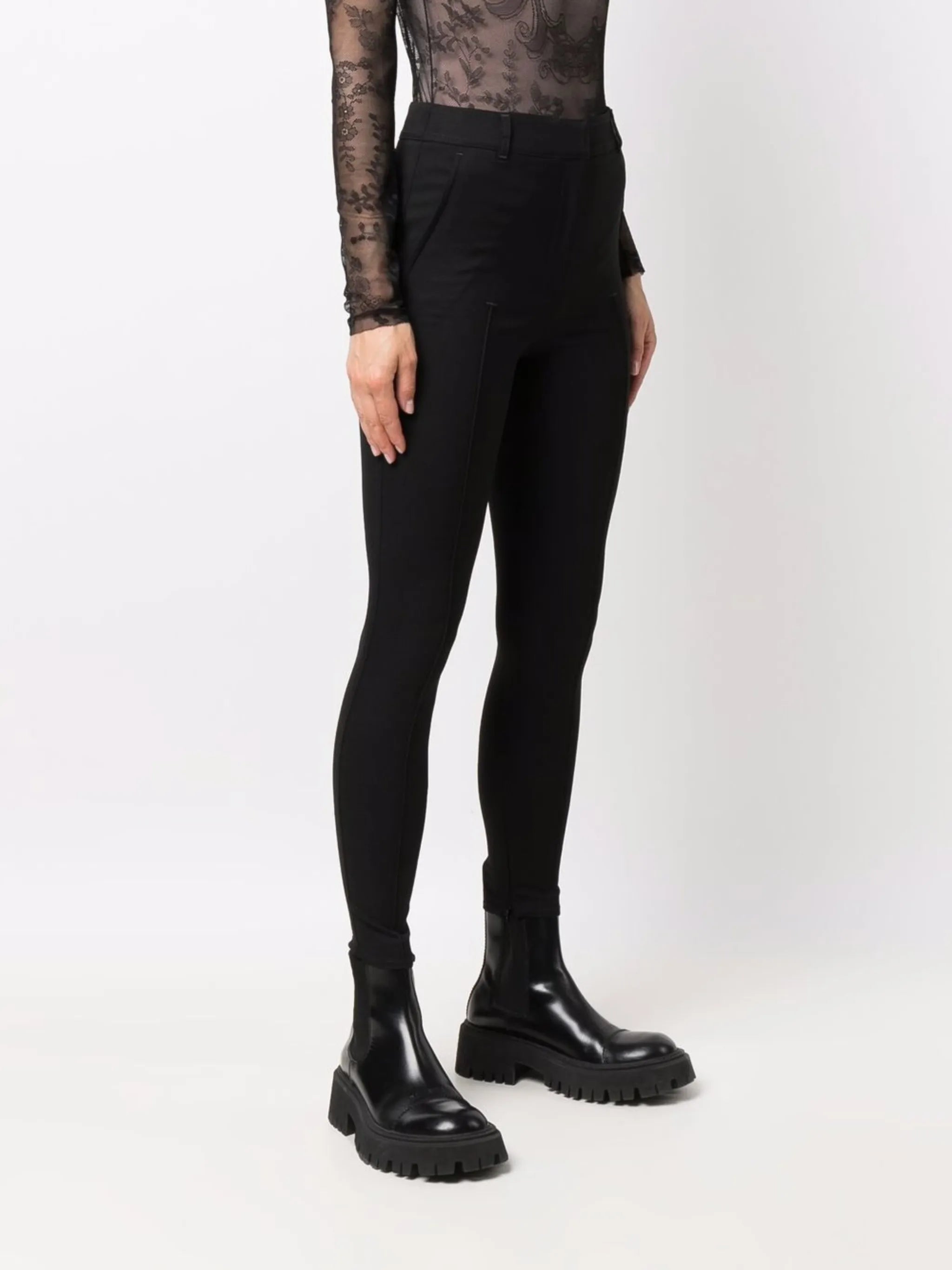 high-waisted trousers