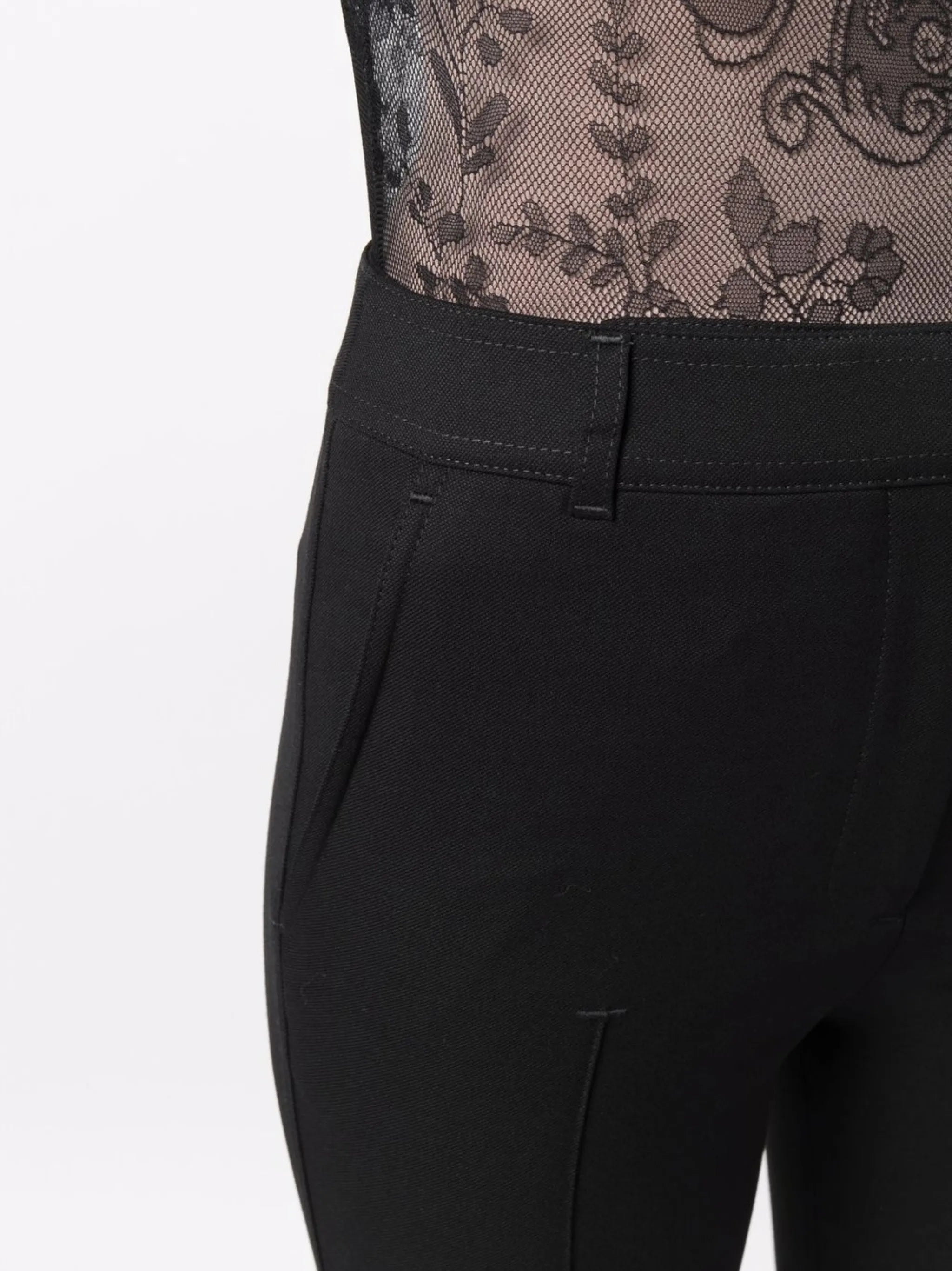 high-waisted trousers