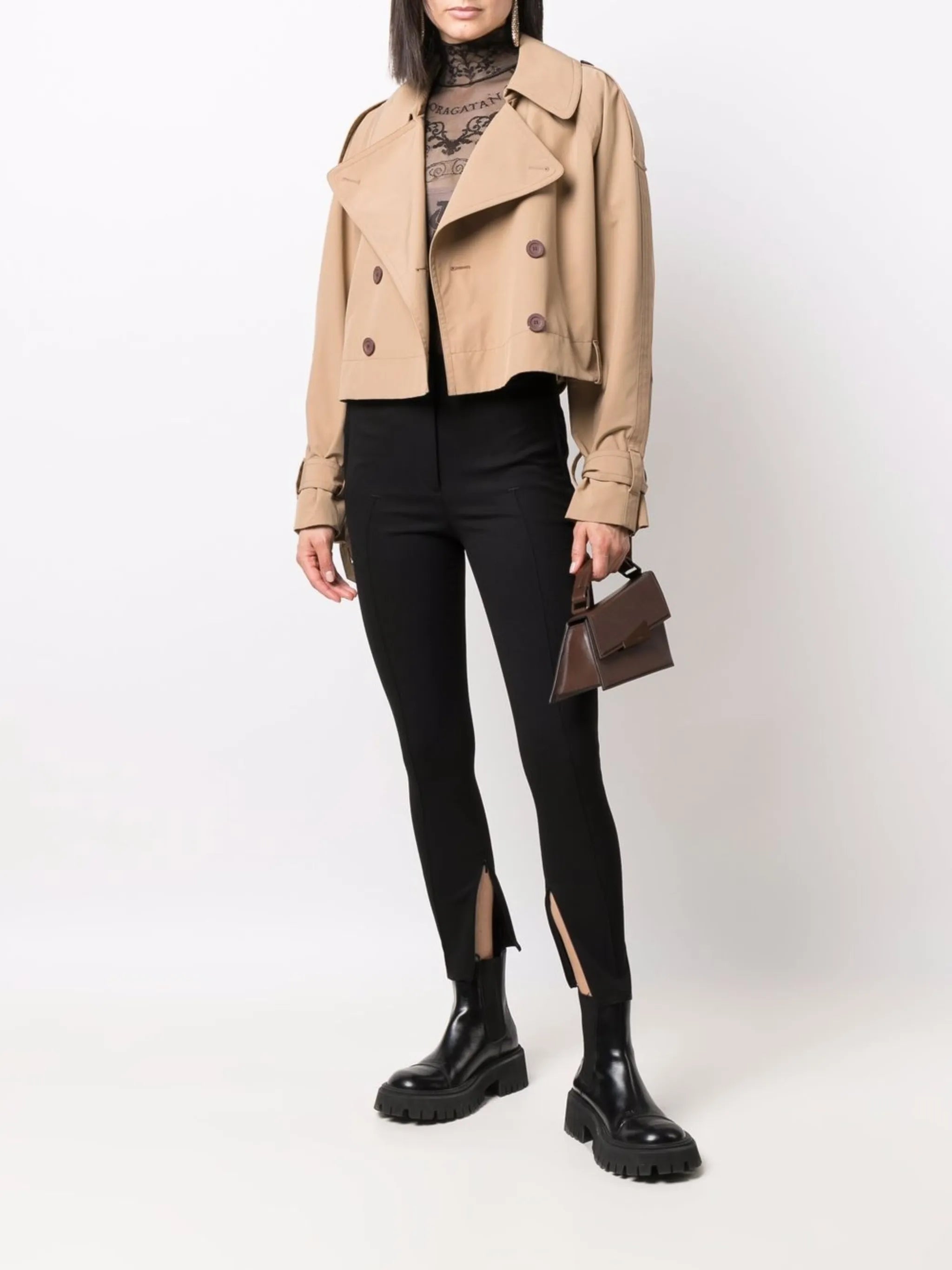 high-waisted trousers