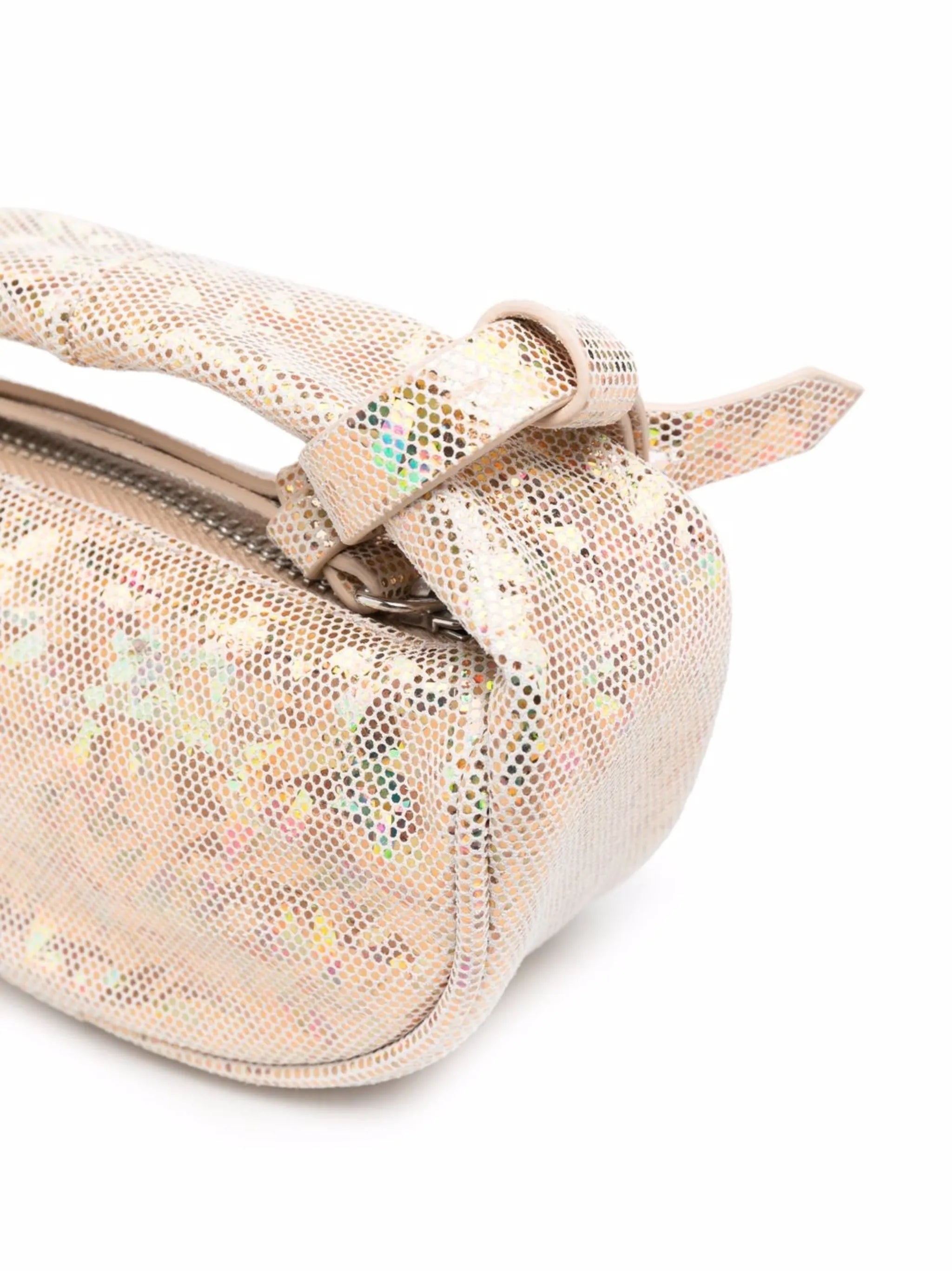 iridescent mesh small pouch bag