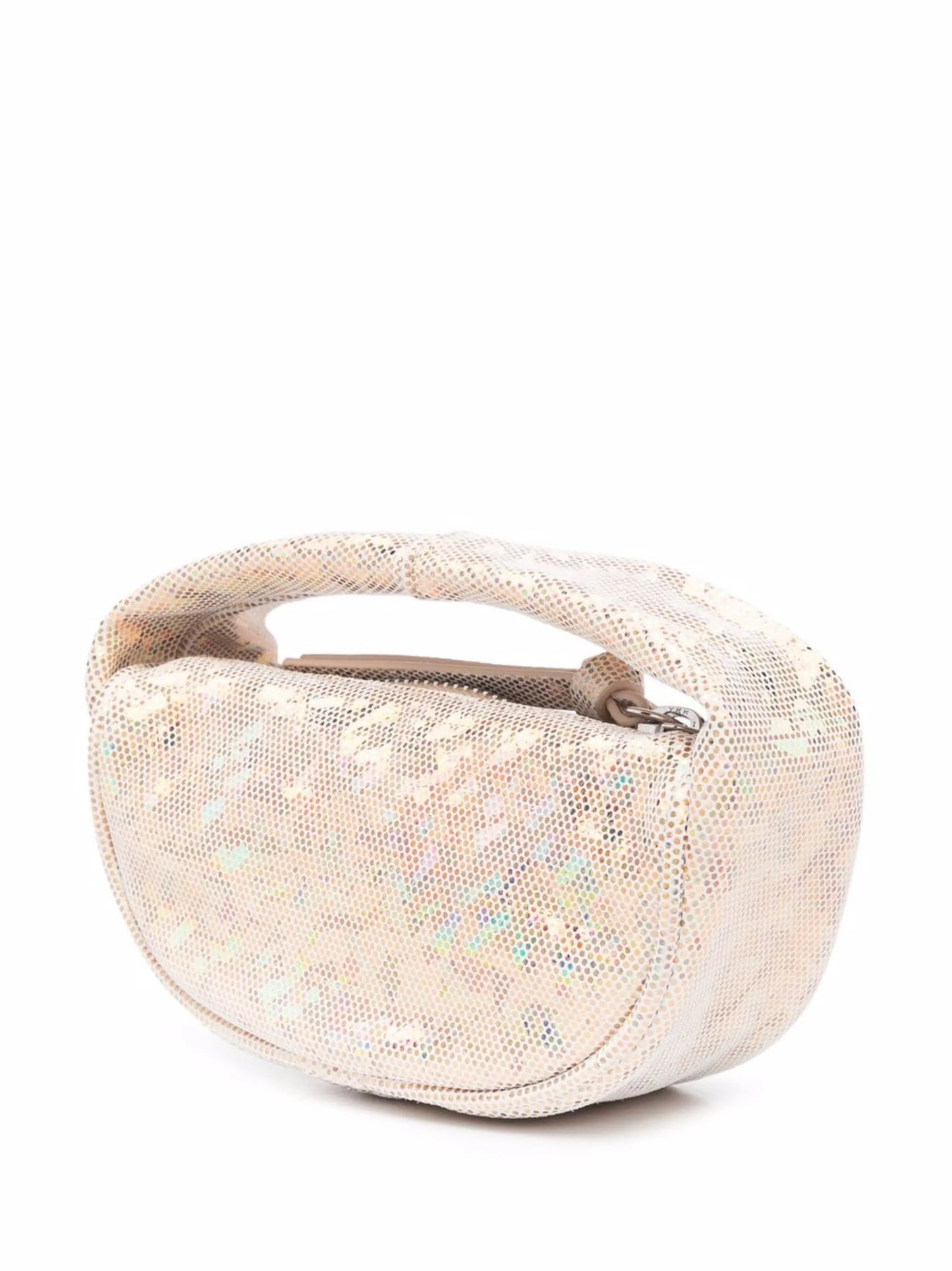 iridescent mesh small pouch bag