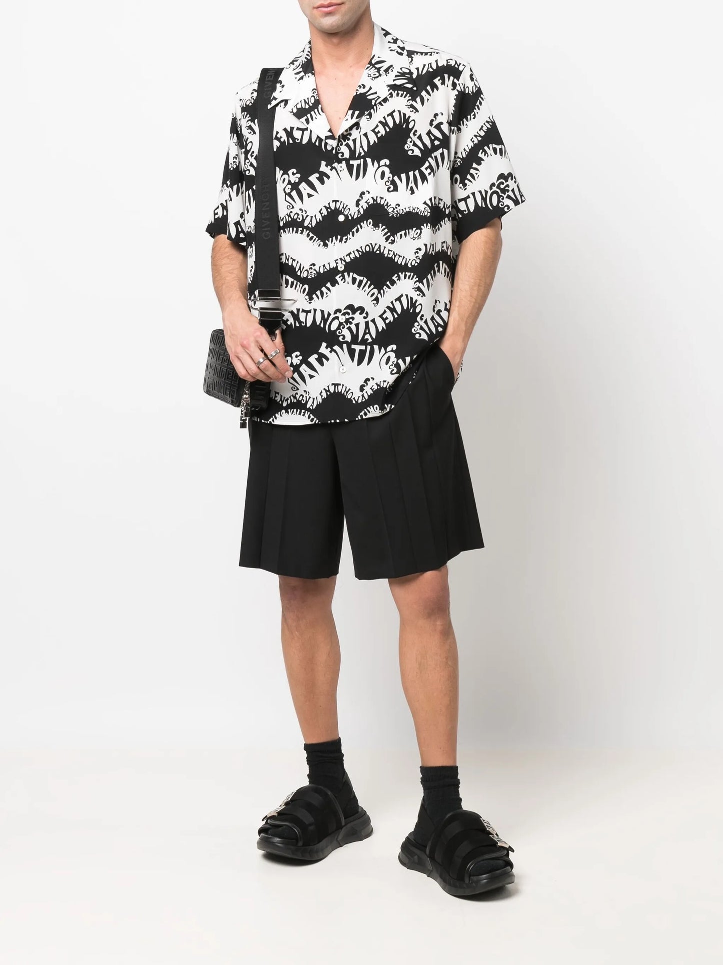 logo-print short-sleeve shirt