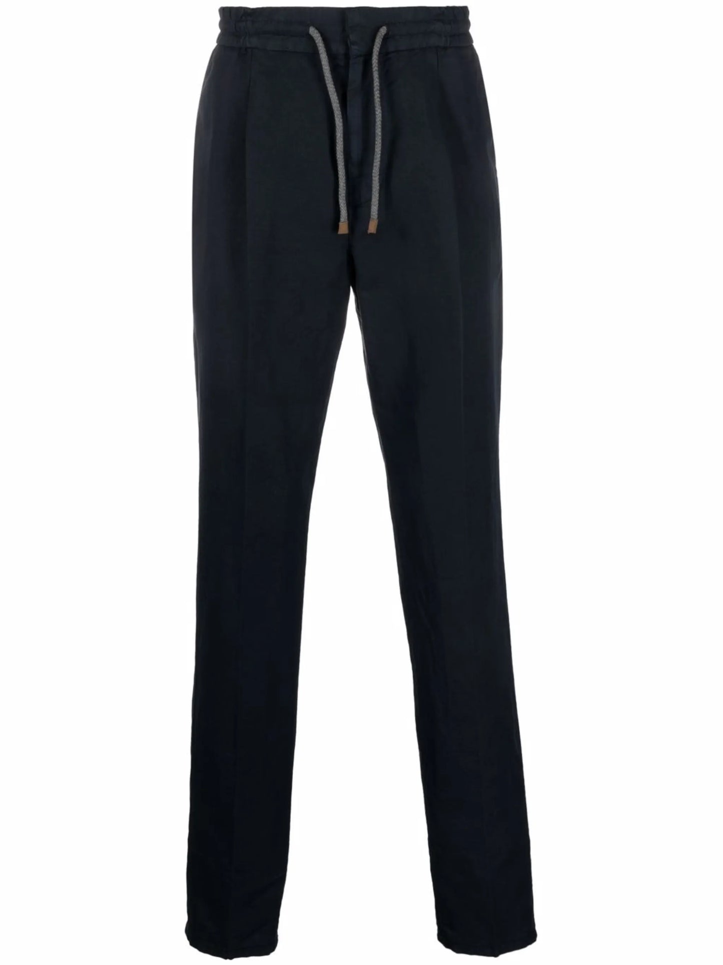 drawstring straight-leg trousers