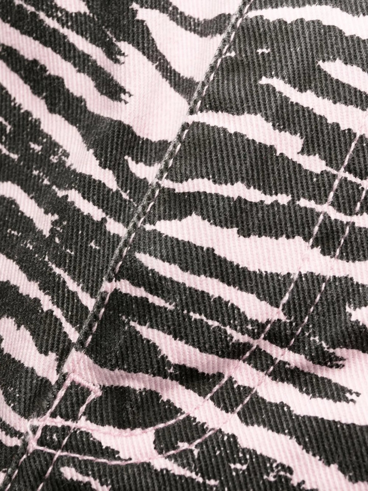 Betzy tiger-stripe cropped jeans