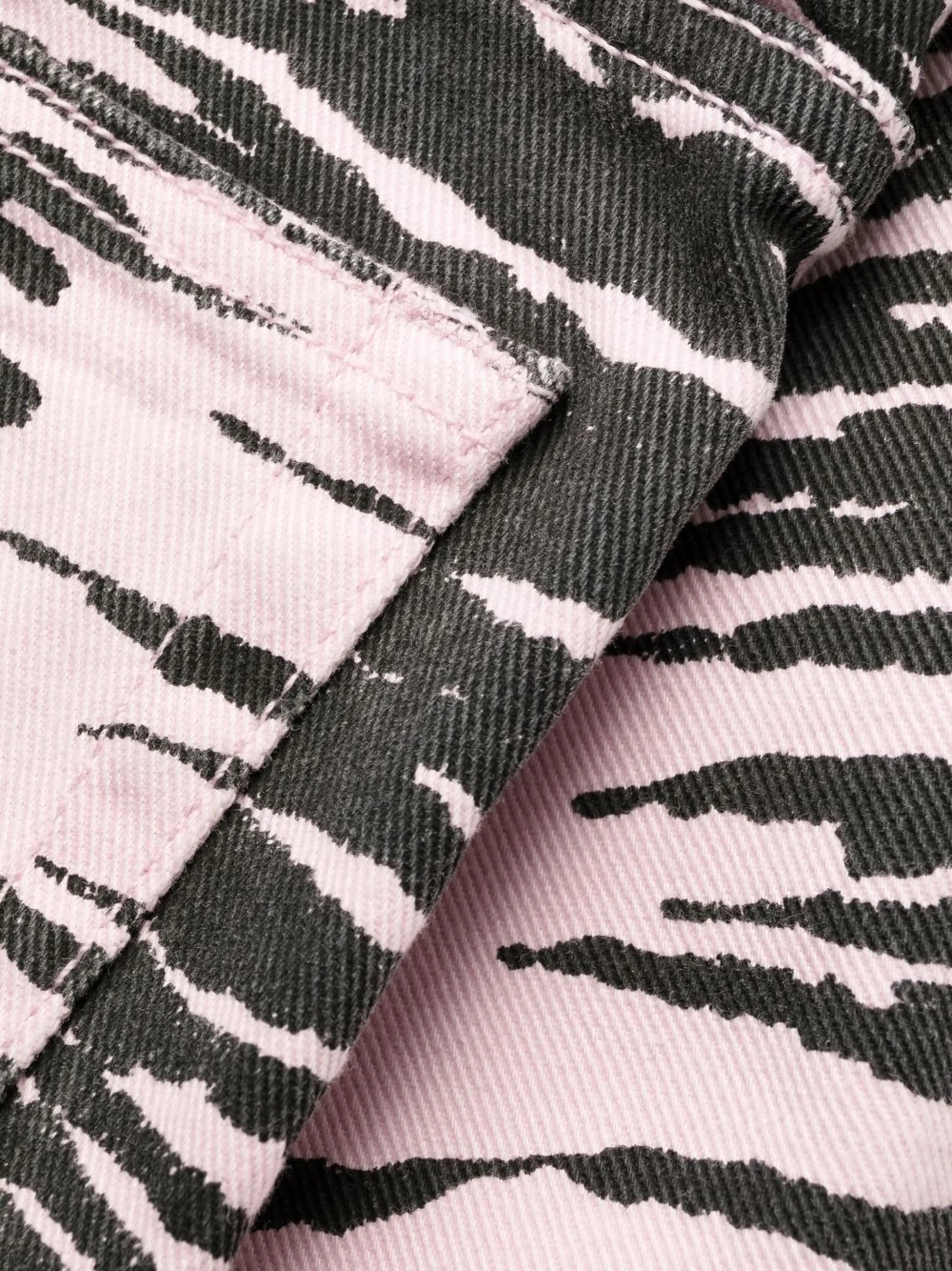 Betzy tiger-stripe cropped jeans