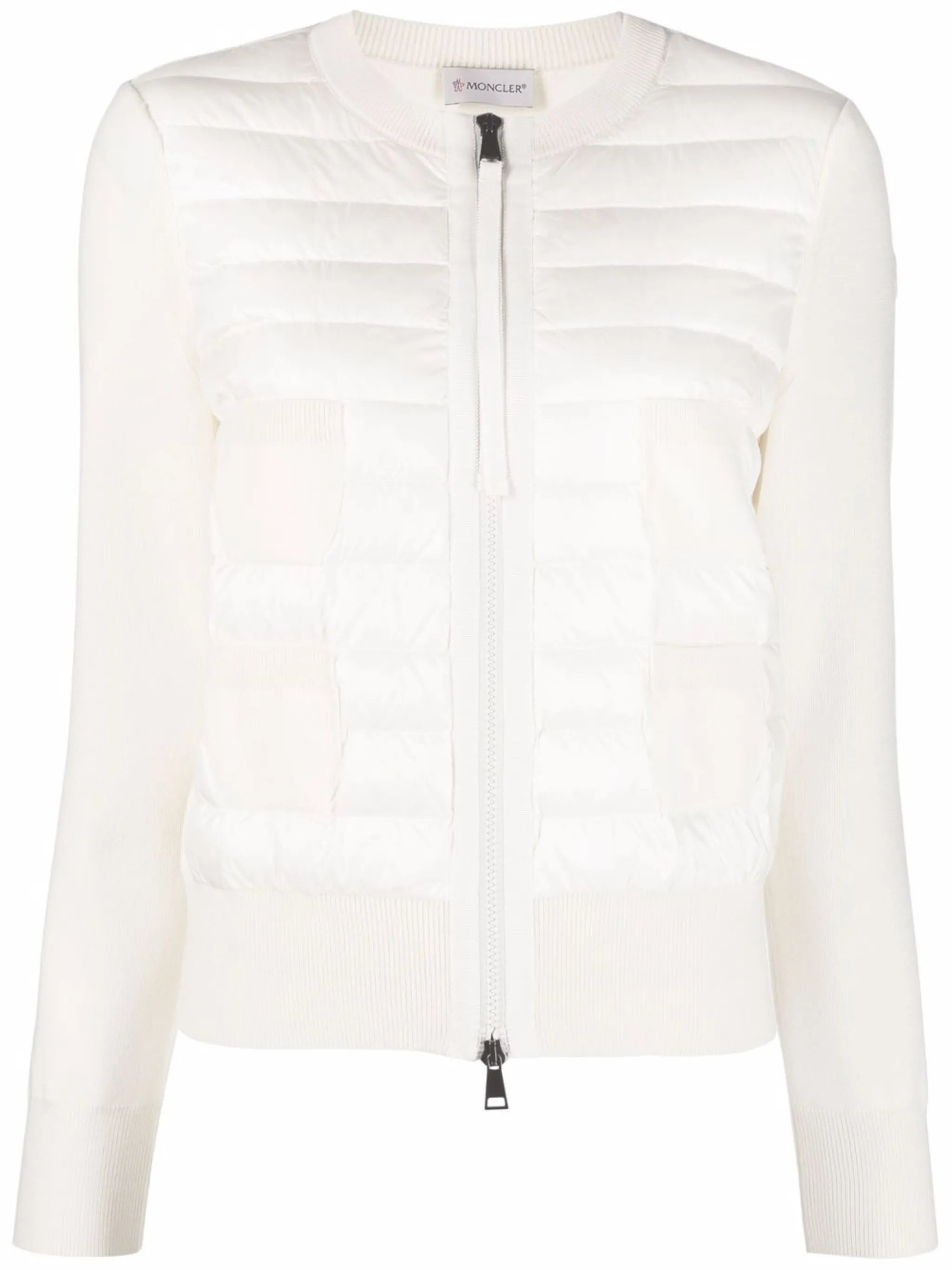 quilted zipped cardigan