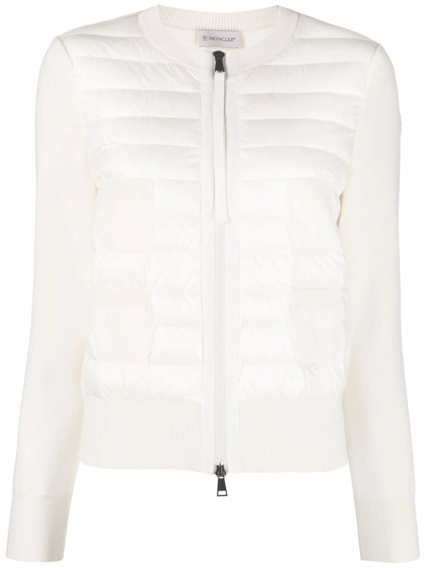 quilted zipped cardigan