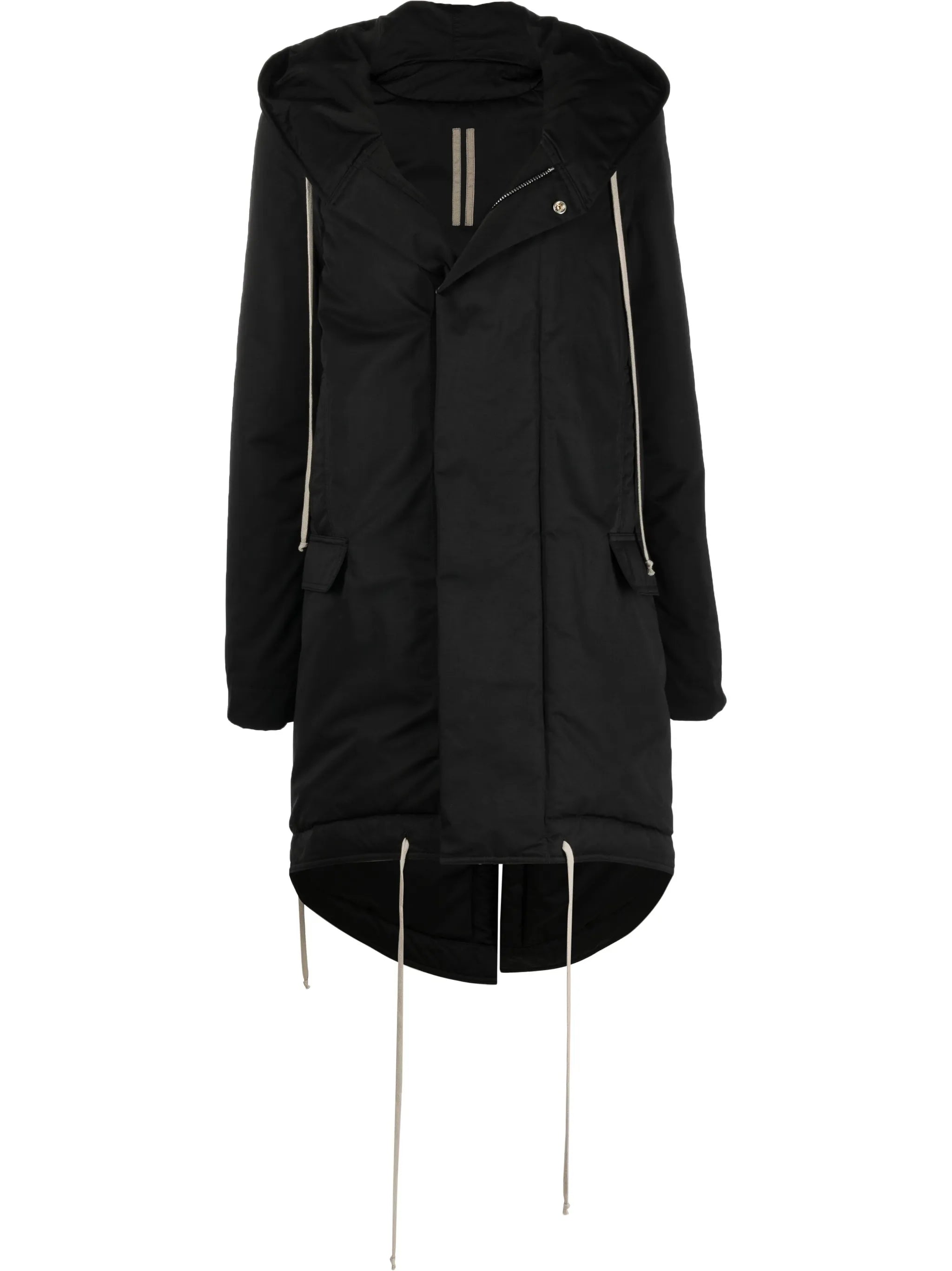 fishtail-hem parka