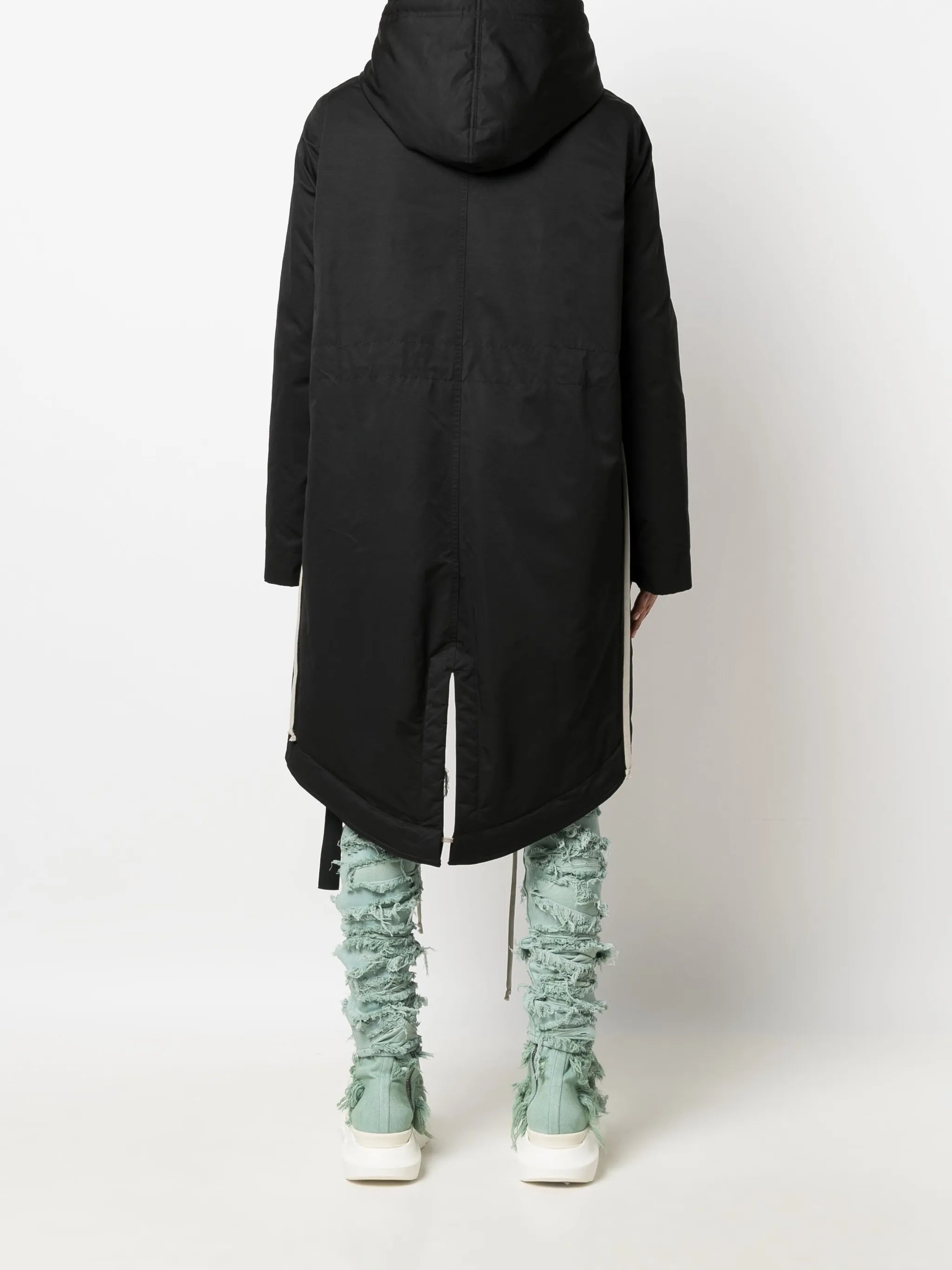 fishtail-hem parka