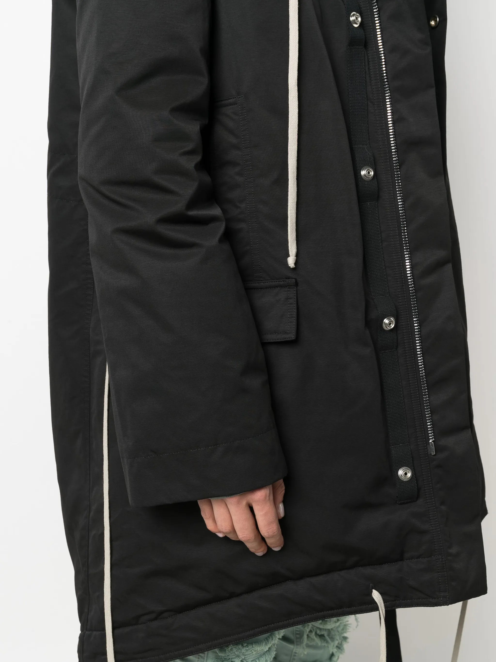 fishtail-hem parka