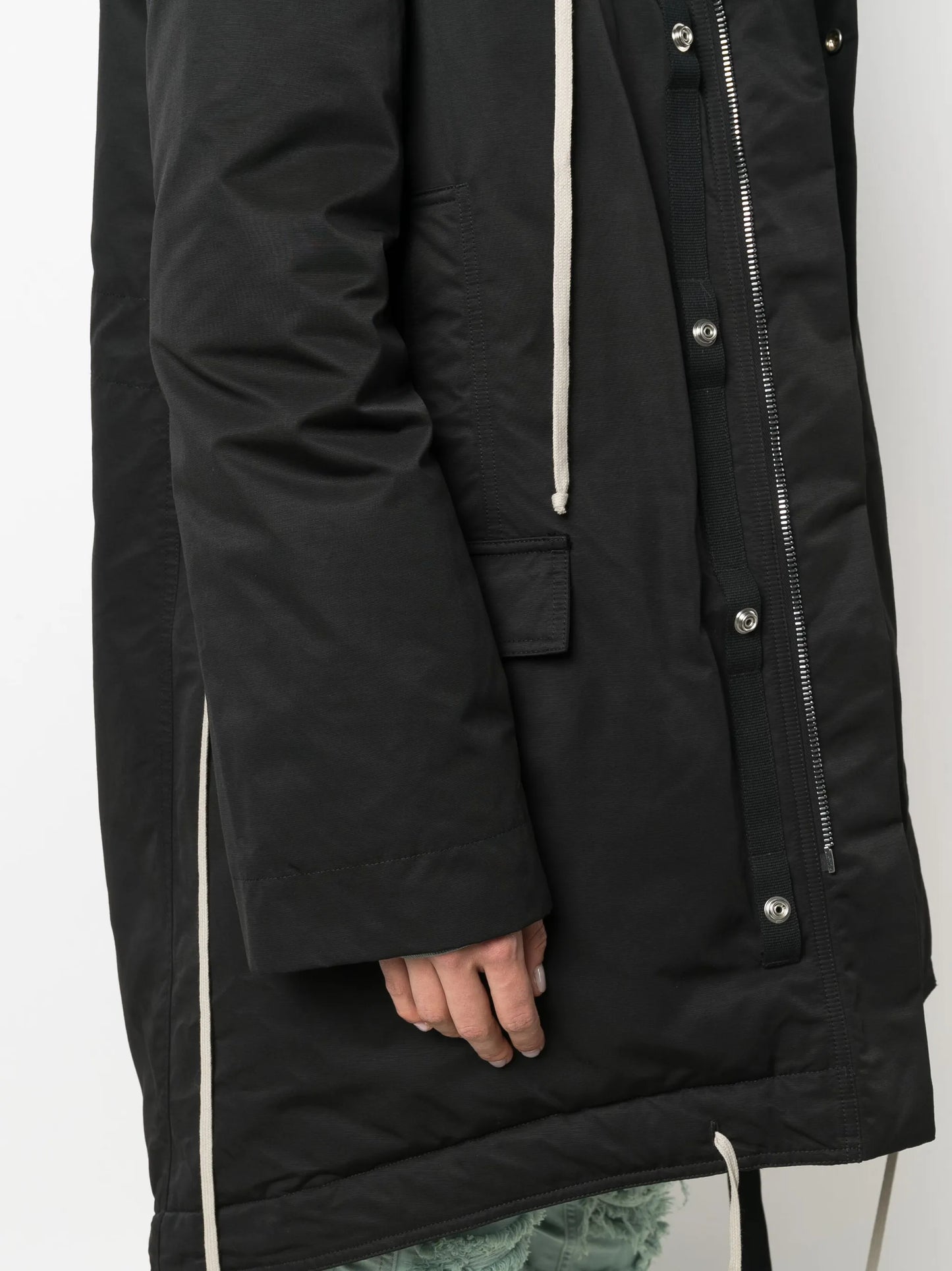 fishtail-hem parka