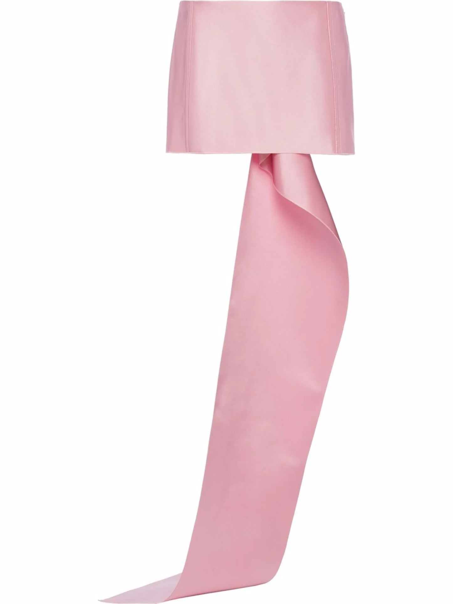 draped panel satin mini skirt