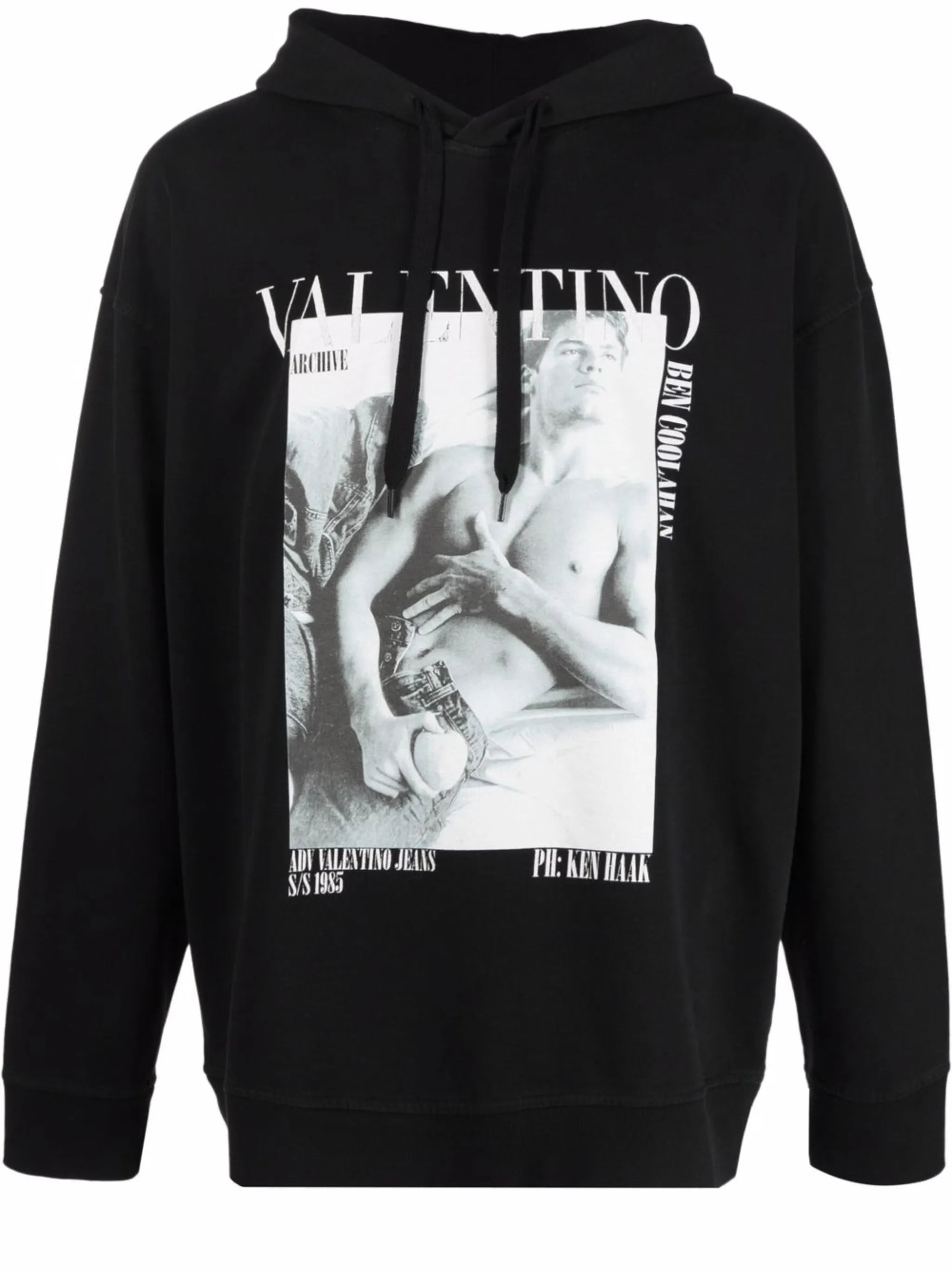 graphic-print cotton hoodie