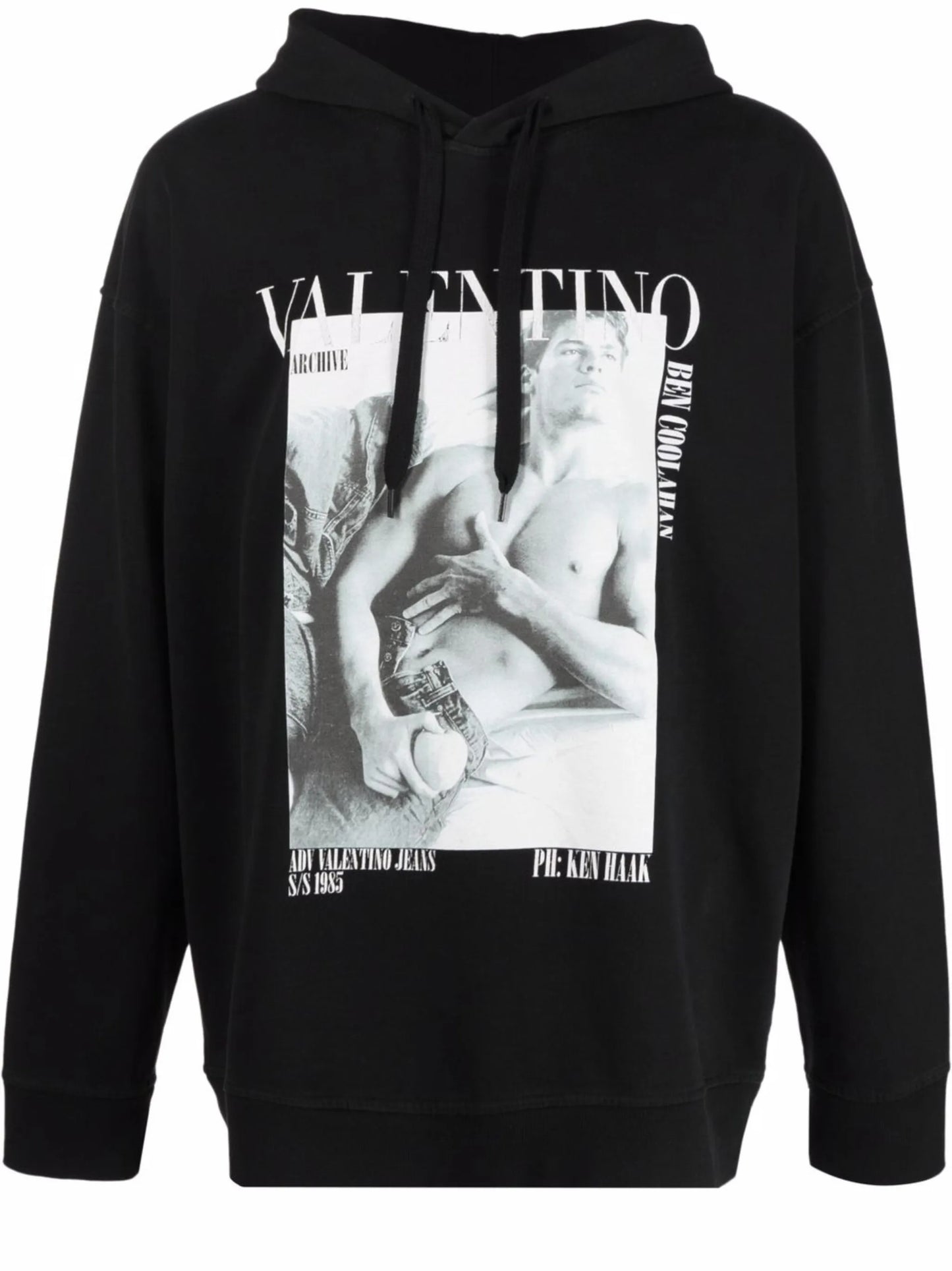 graphic-print cotton hoodie