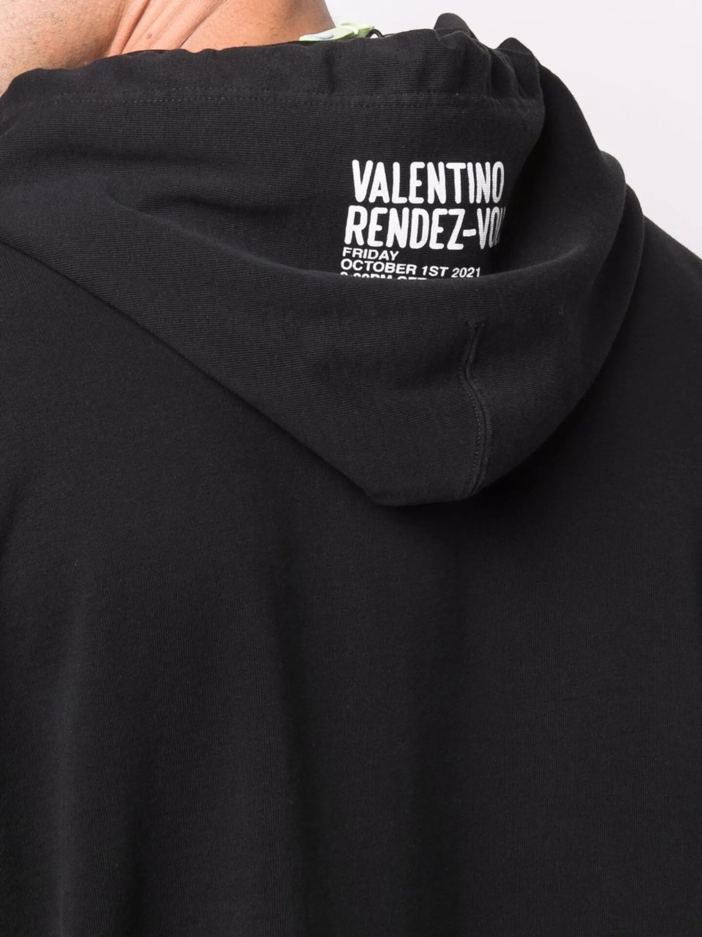 graphic-print cotton hoodie
