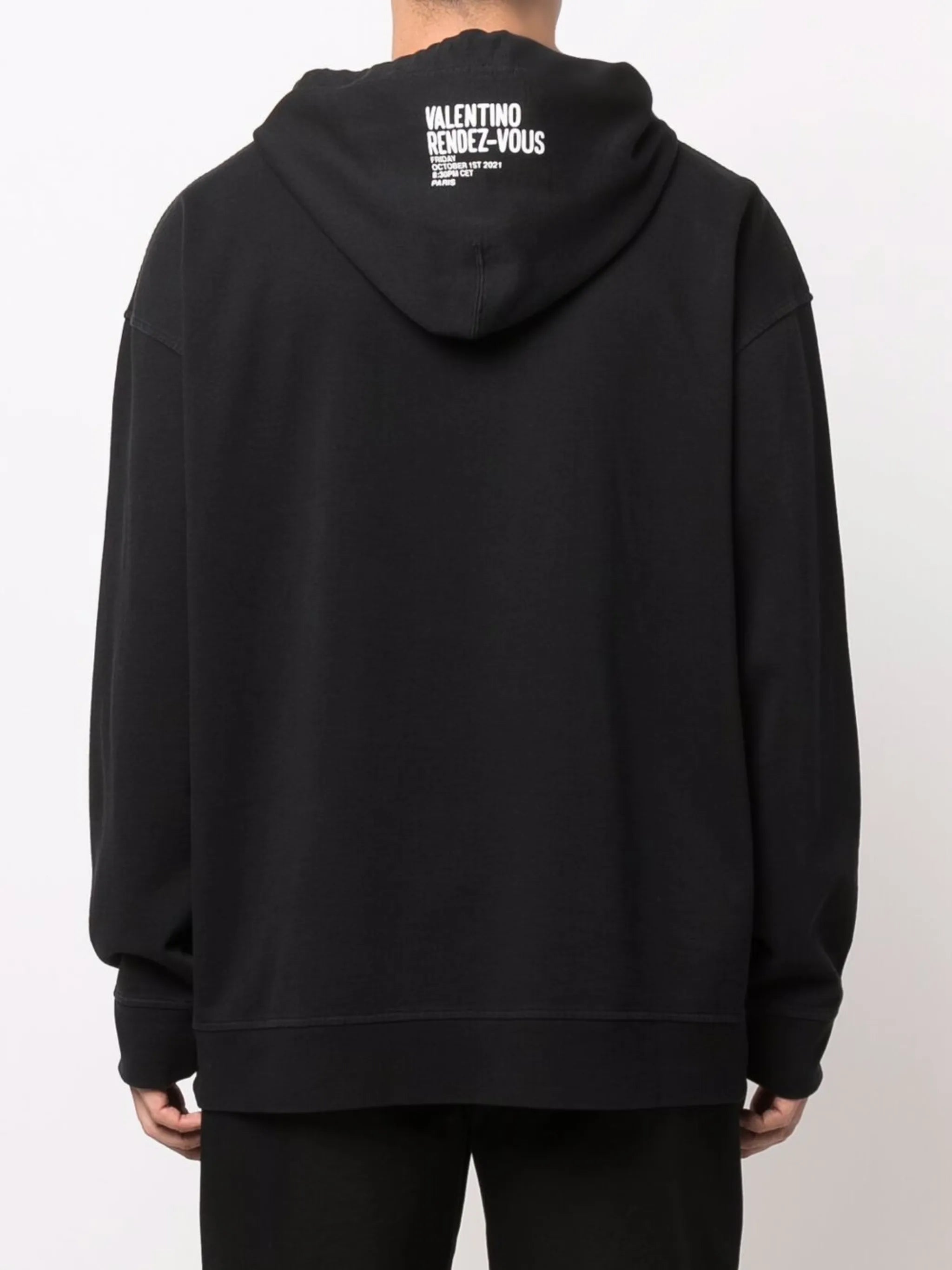 graphic-print cotton hoodie