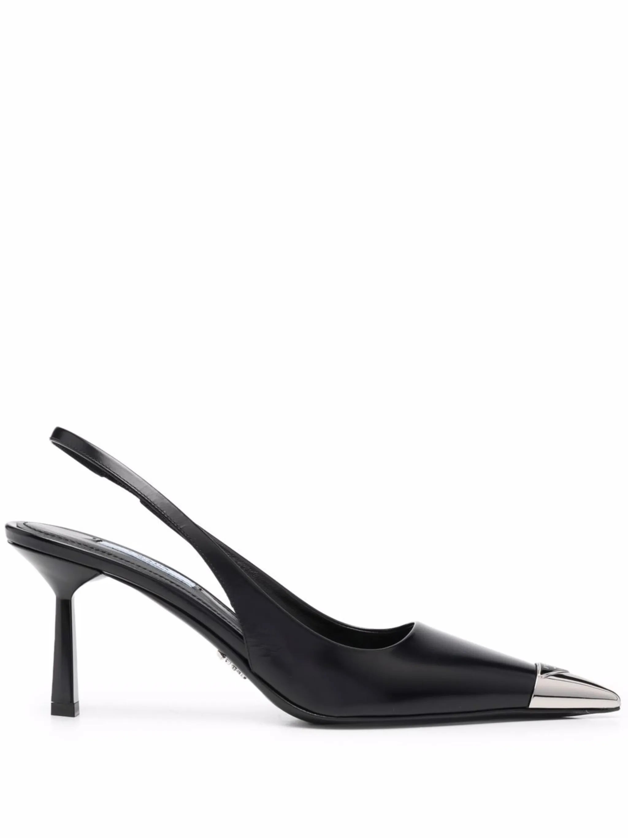 contrast-toecap slingback pumps