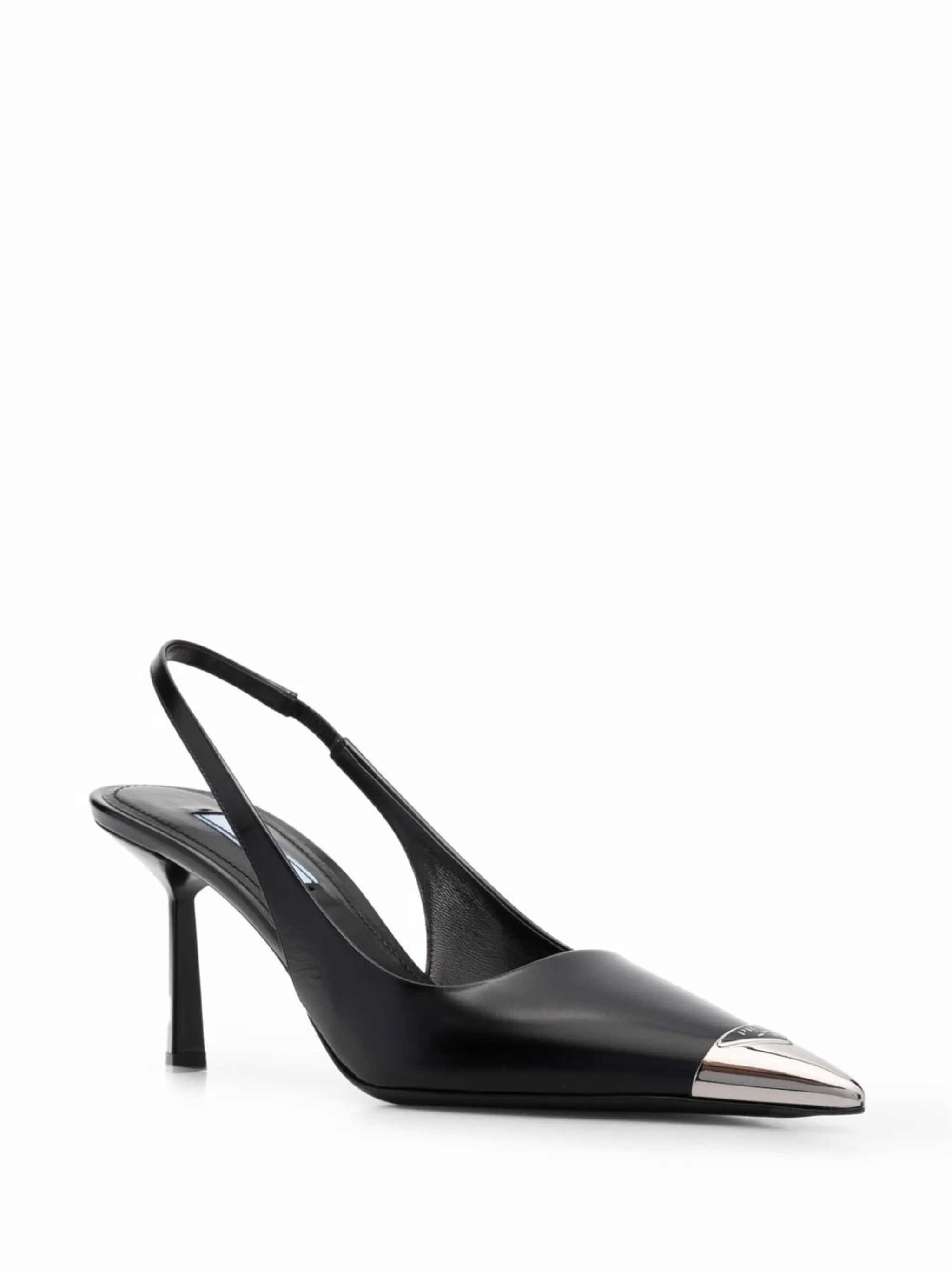 contrast-toecap slingback pumps