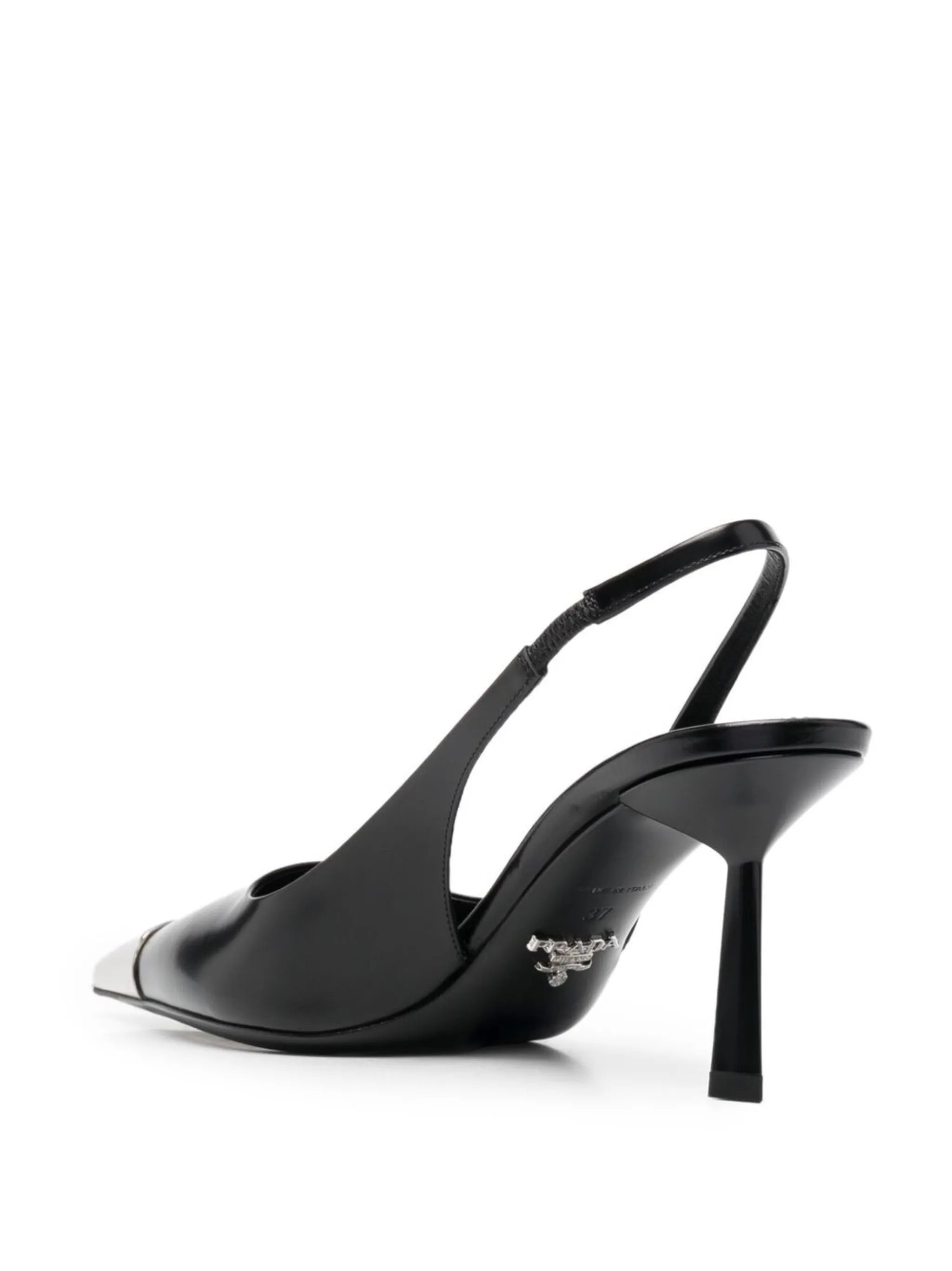 contrast-toecap slingback pumps