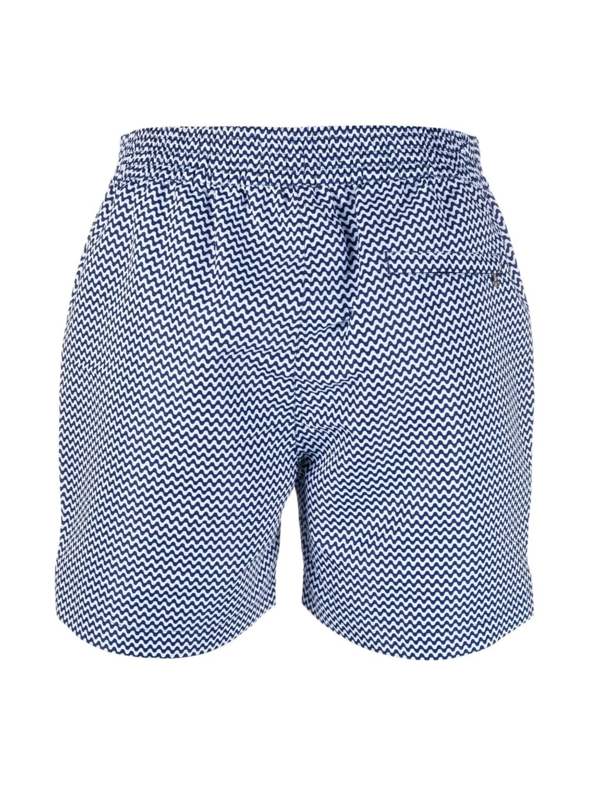 zigzag-print swim shorts