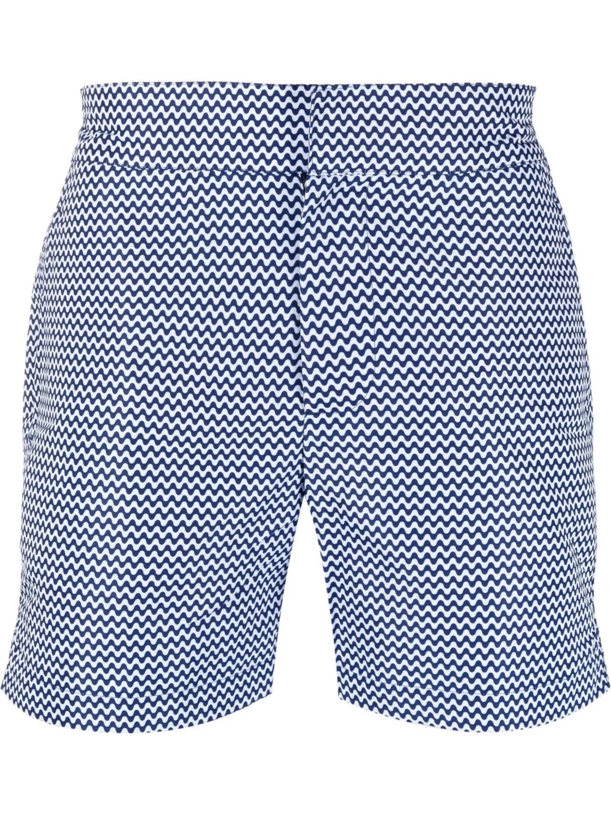 zigzag-print swim shorts