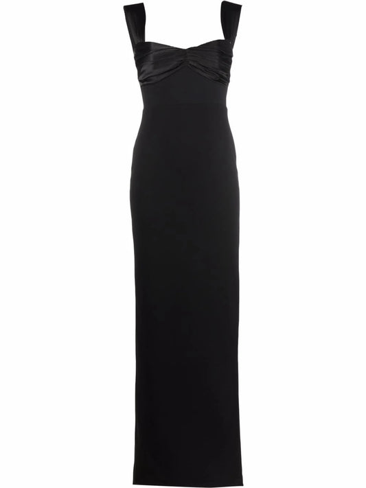 Calluna satin-trim column dress