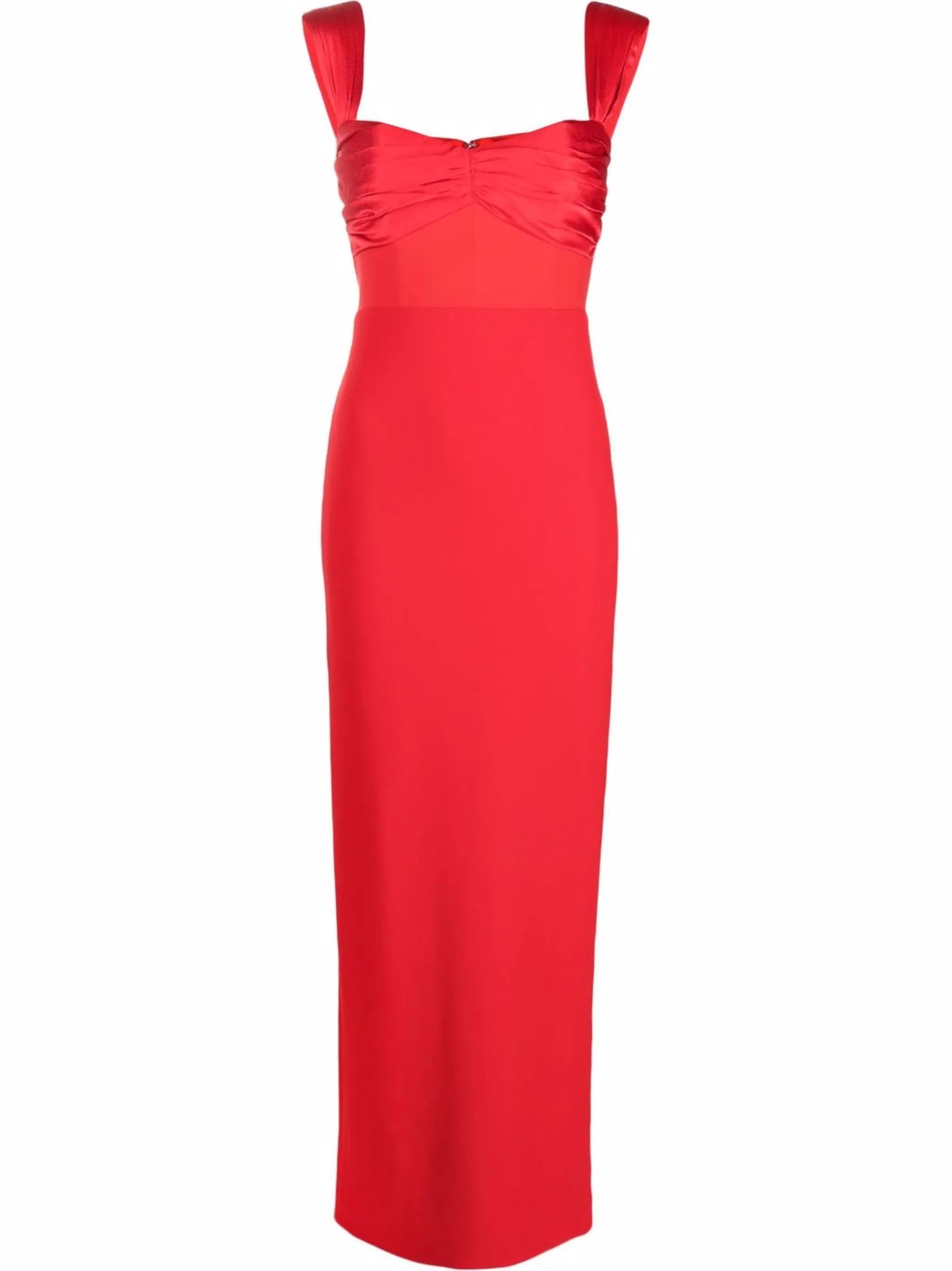 Calluna satin-trim column dress