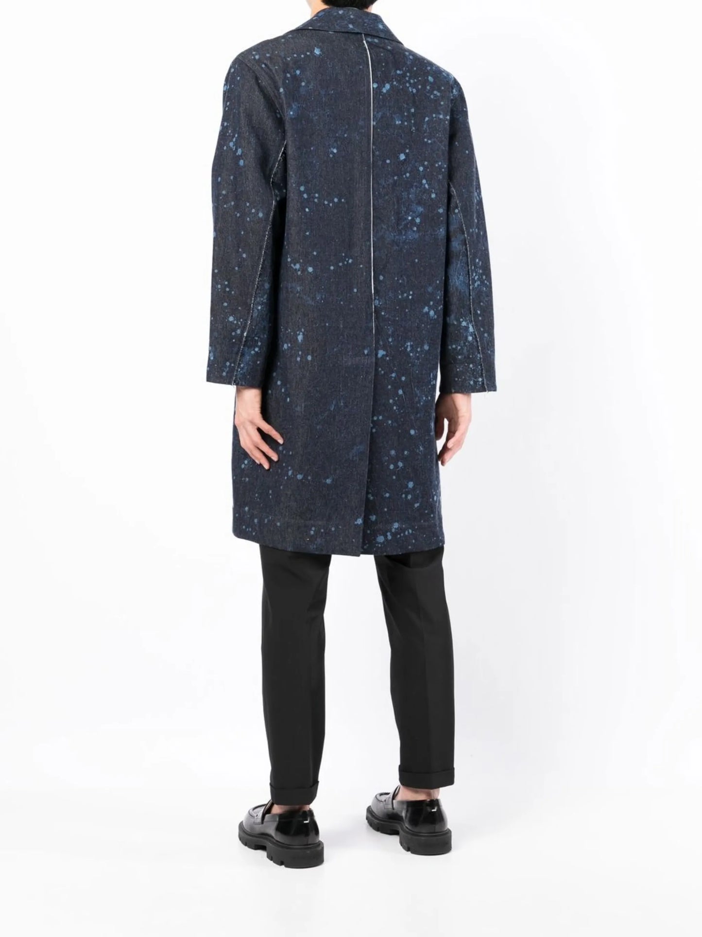 paint-splatter coach coat