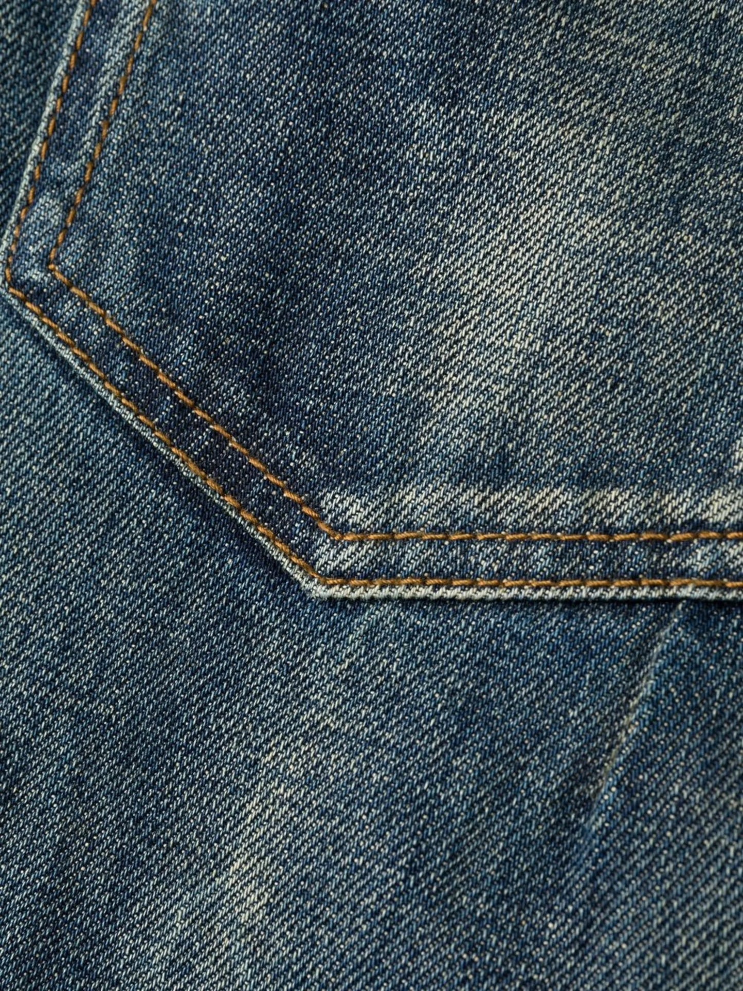 whiskering-effect slim denim jeans