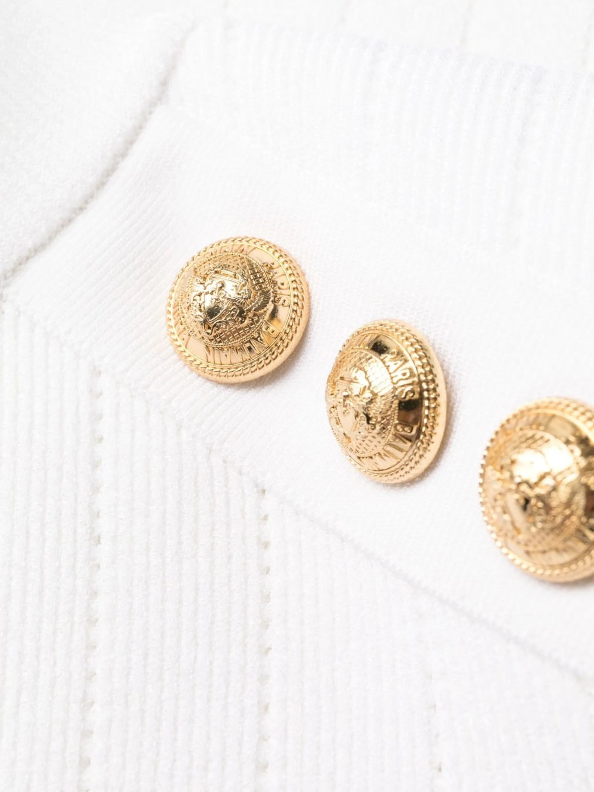 button-embellished ribbed mini dress