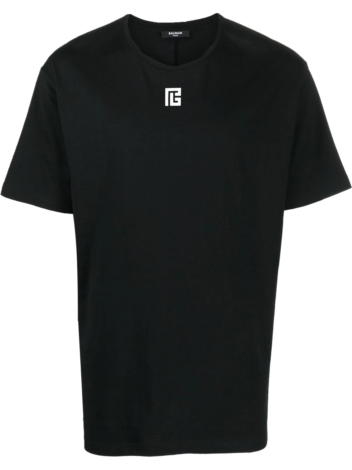 split logo print T-shirt