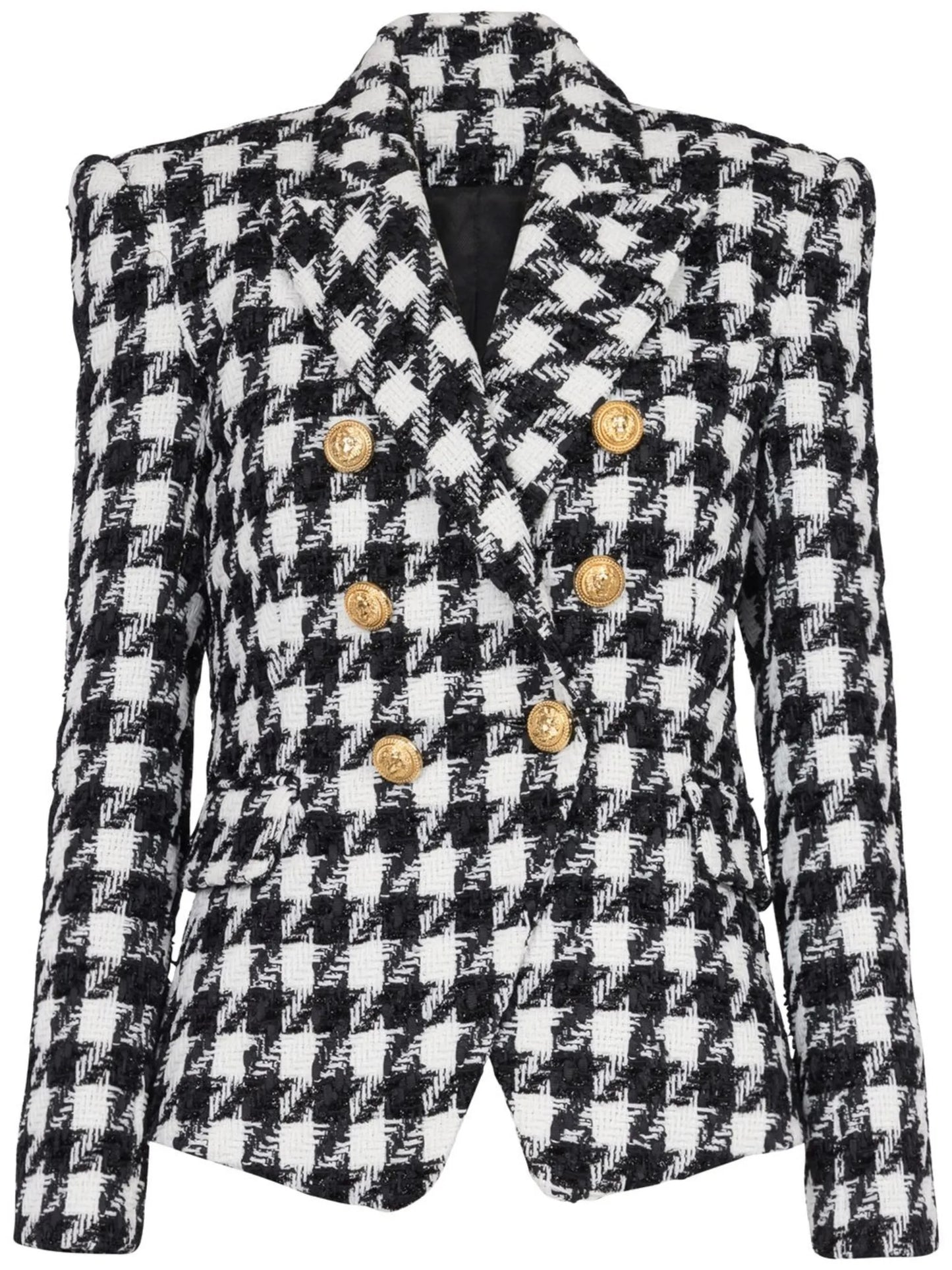 houndstooth tweed blazer