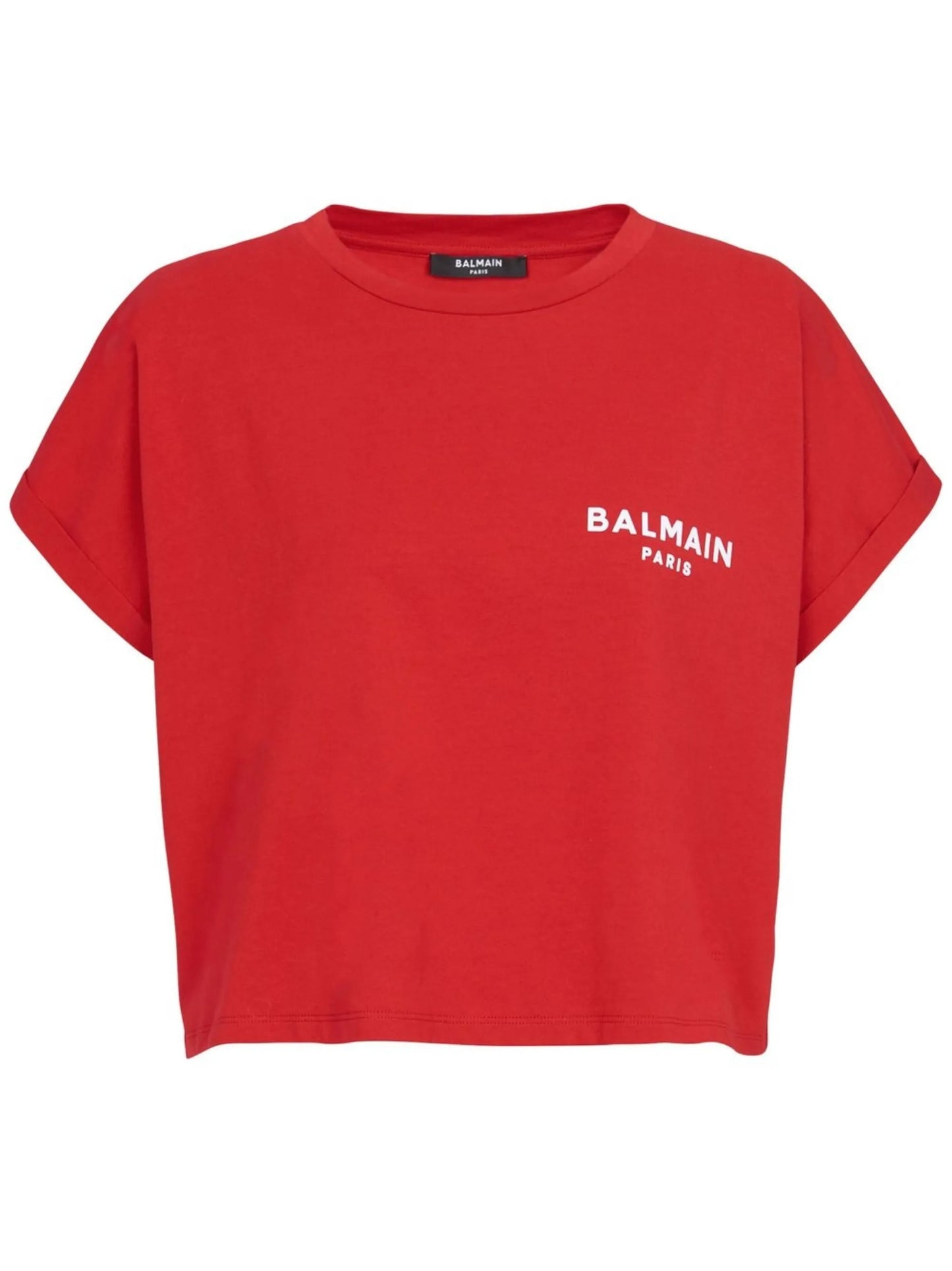 logo-print cropped T-shirt