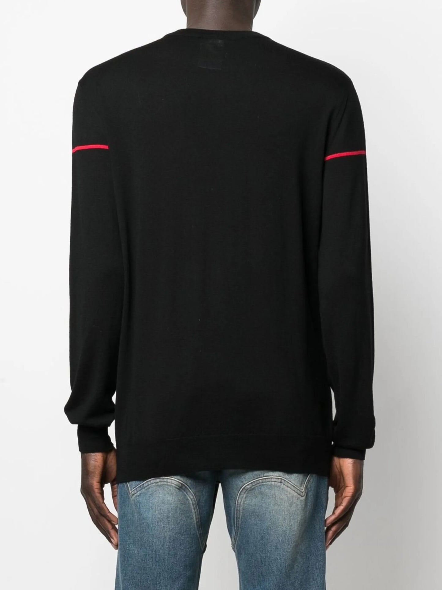 intarsia logo jumper