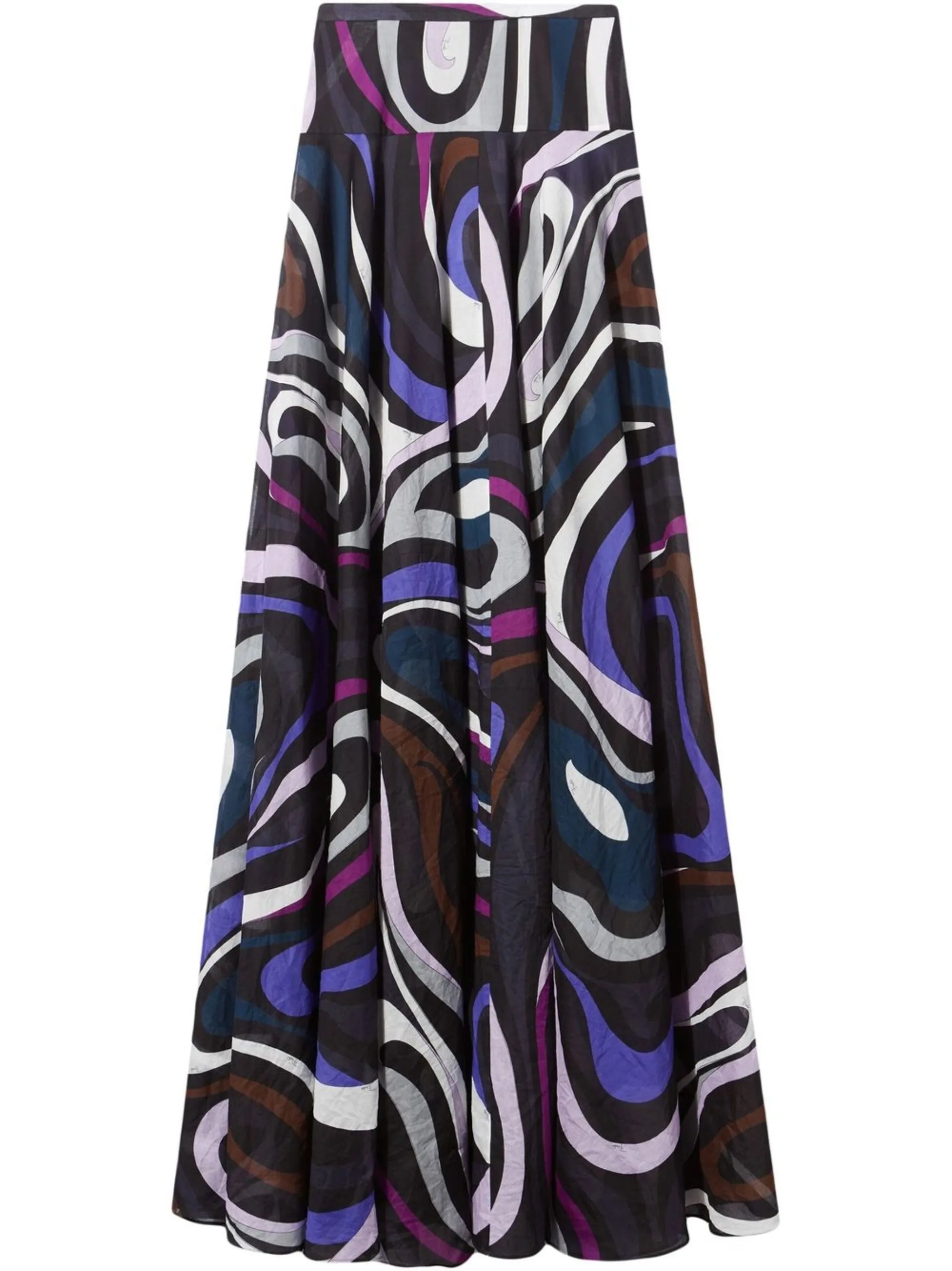 Marmo-print maxi skirt