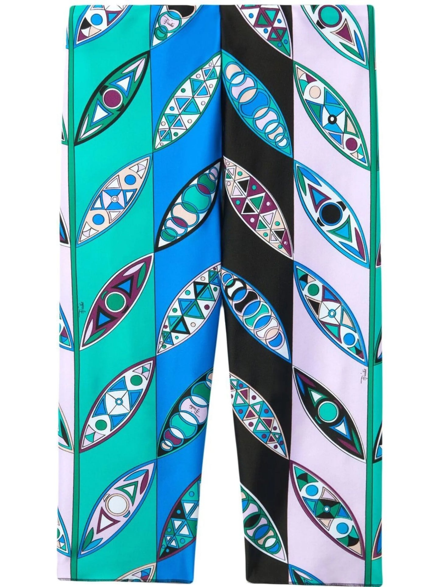 Girandole-print cropped leggings