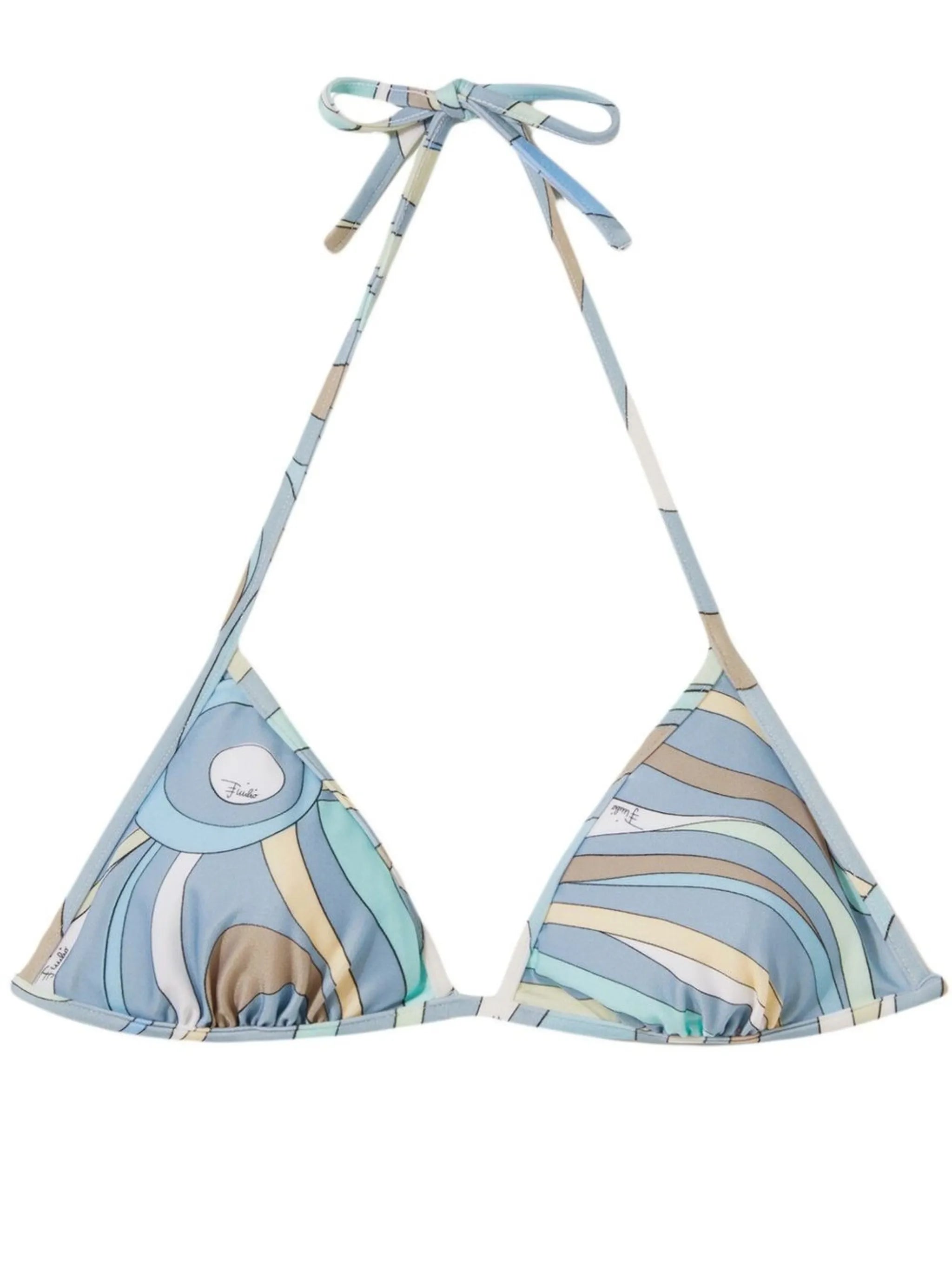 graphic-print bikini top