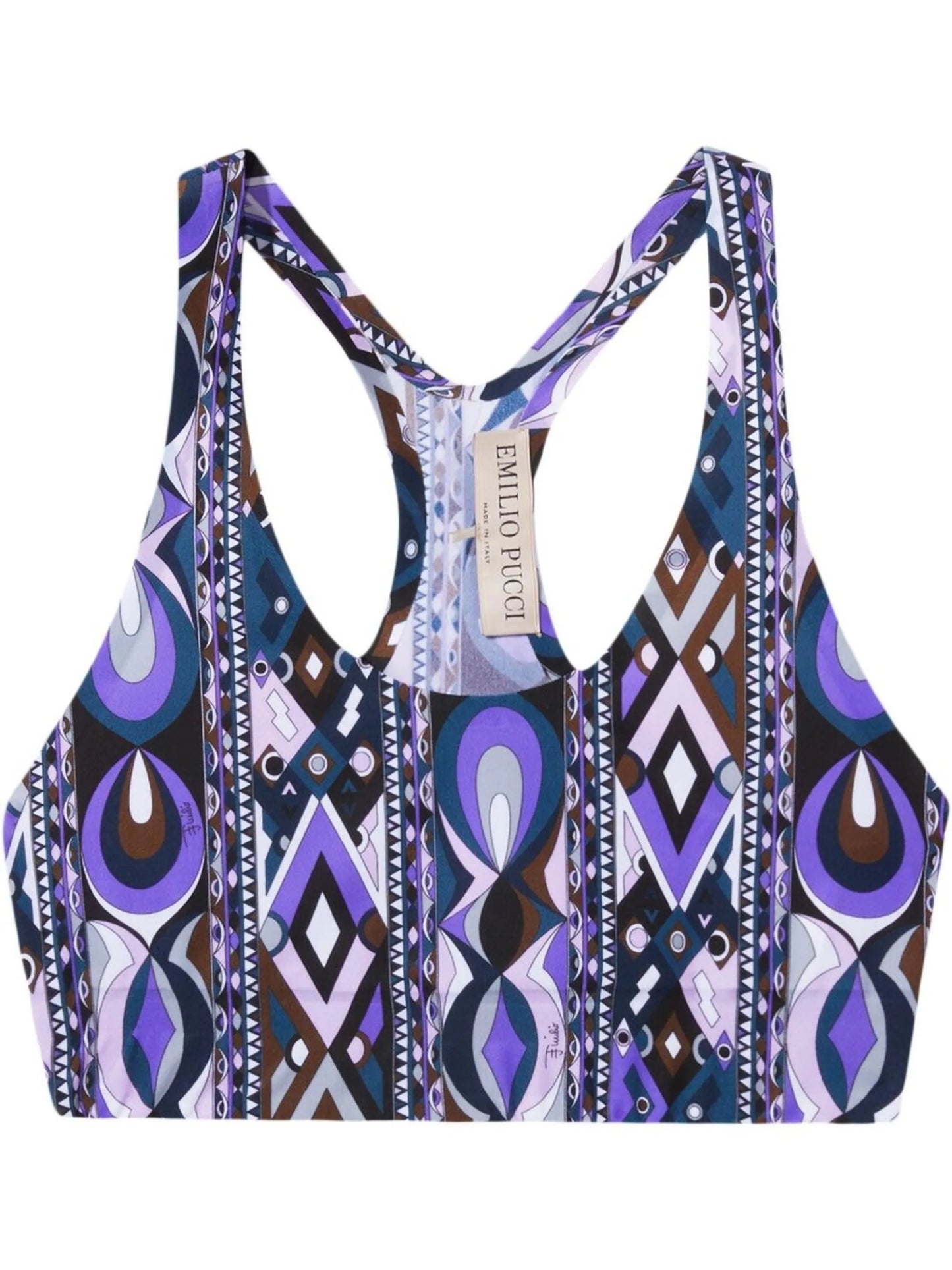graphic-print performance top
