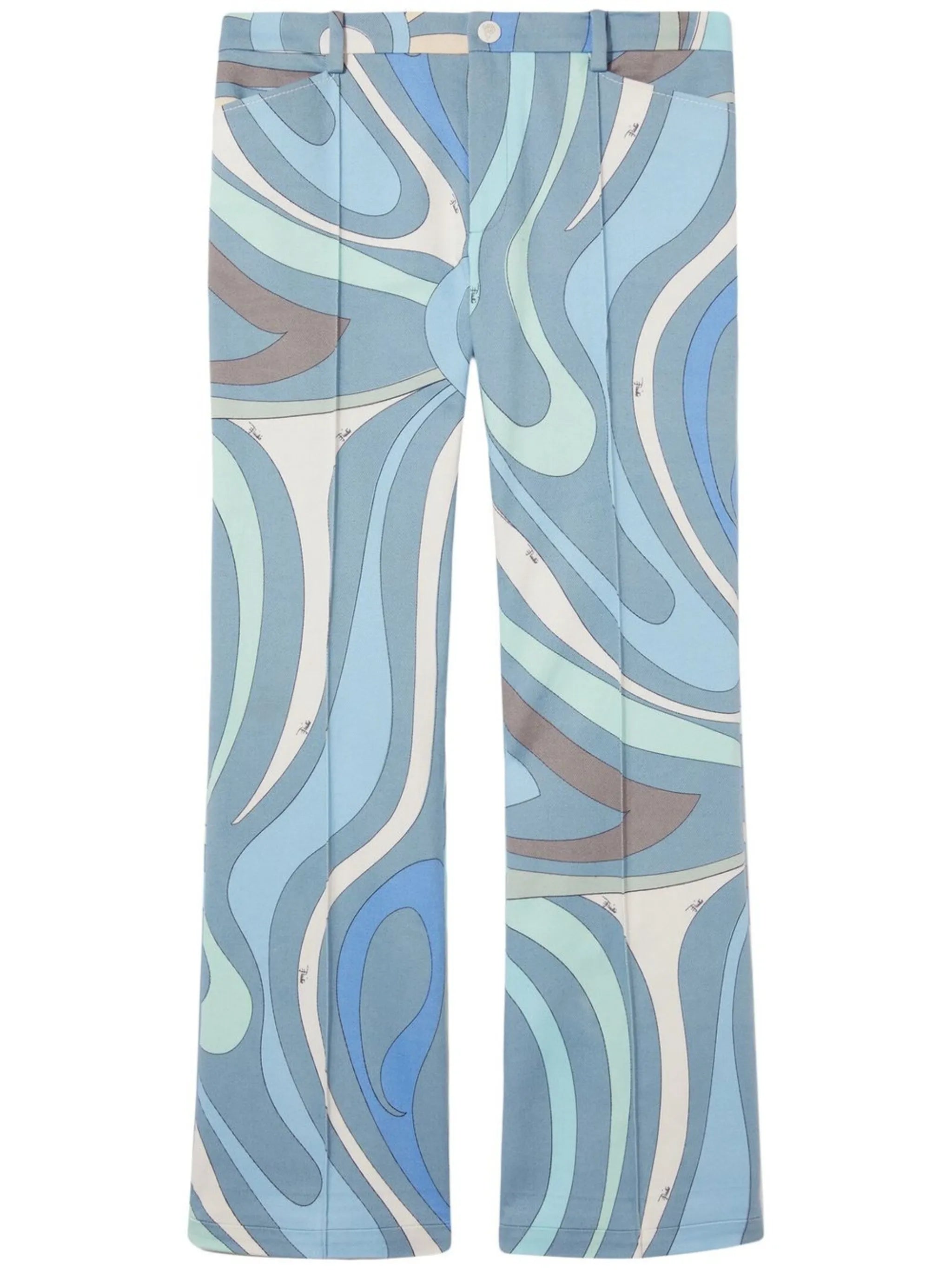 graphic-print cropped trousers