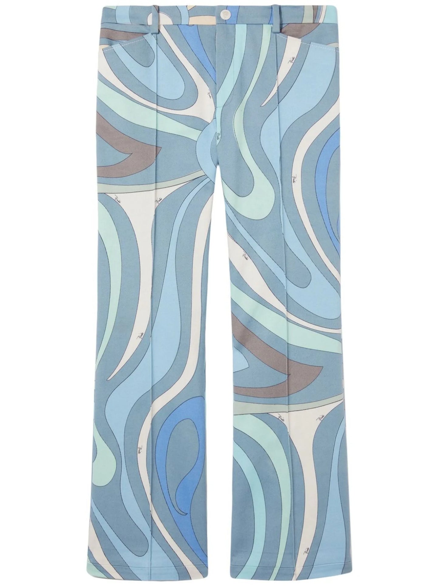 graphic-print cropped trousers