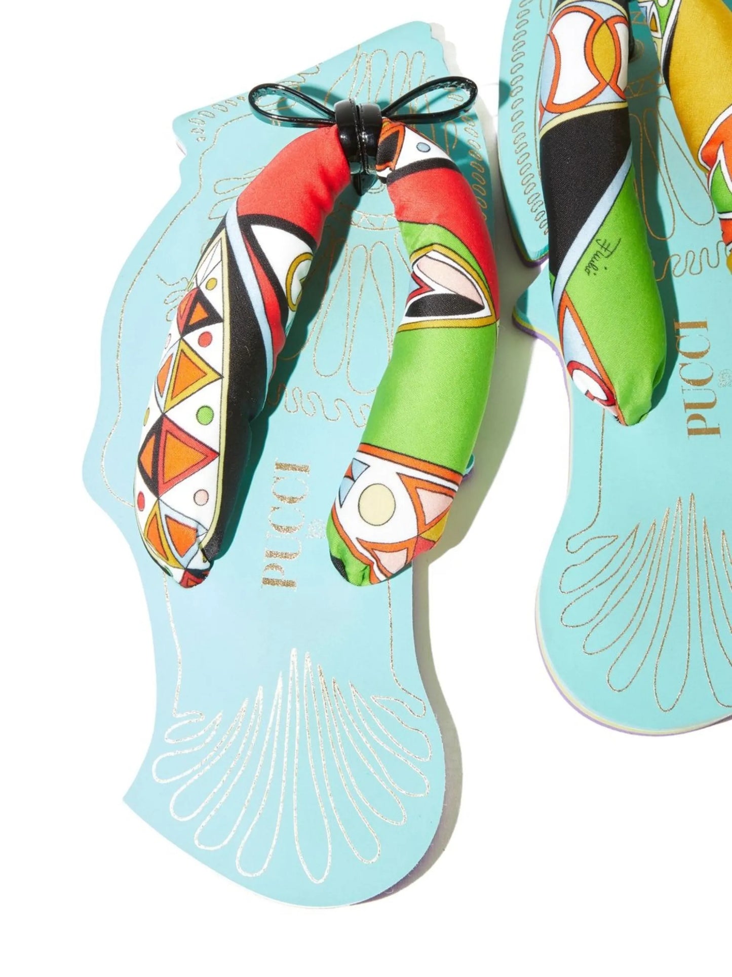 graphic-print padded flip-flops