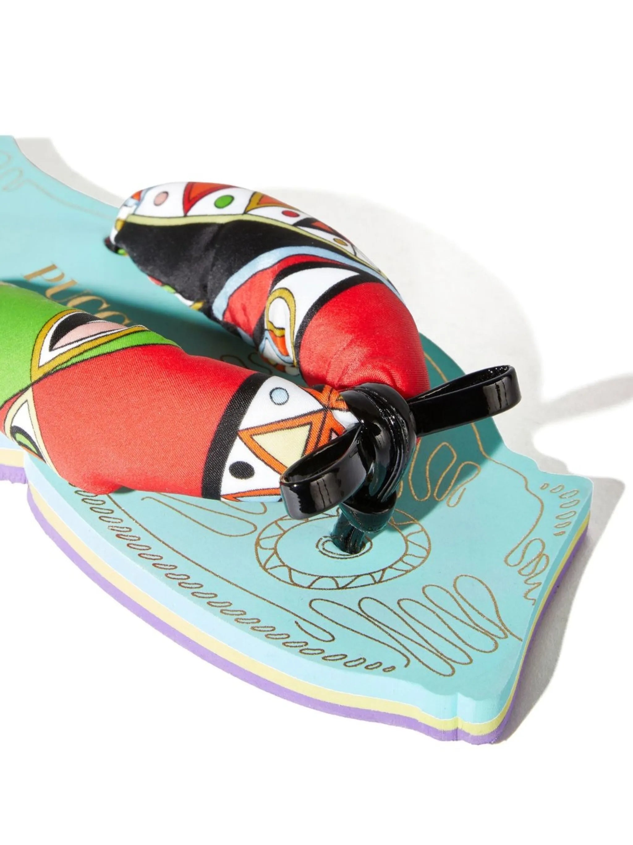 graphic-print padded flip-flops