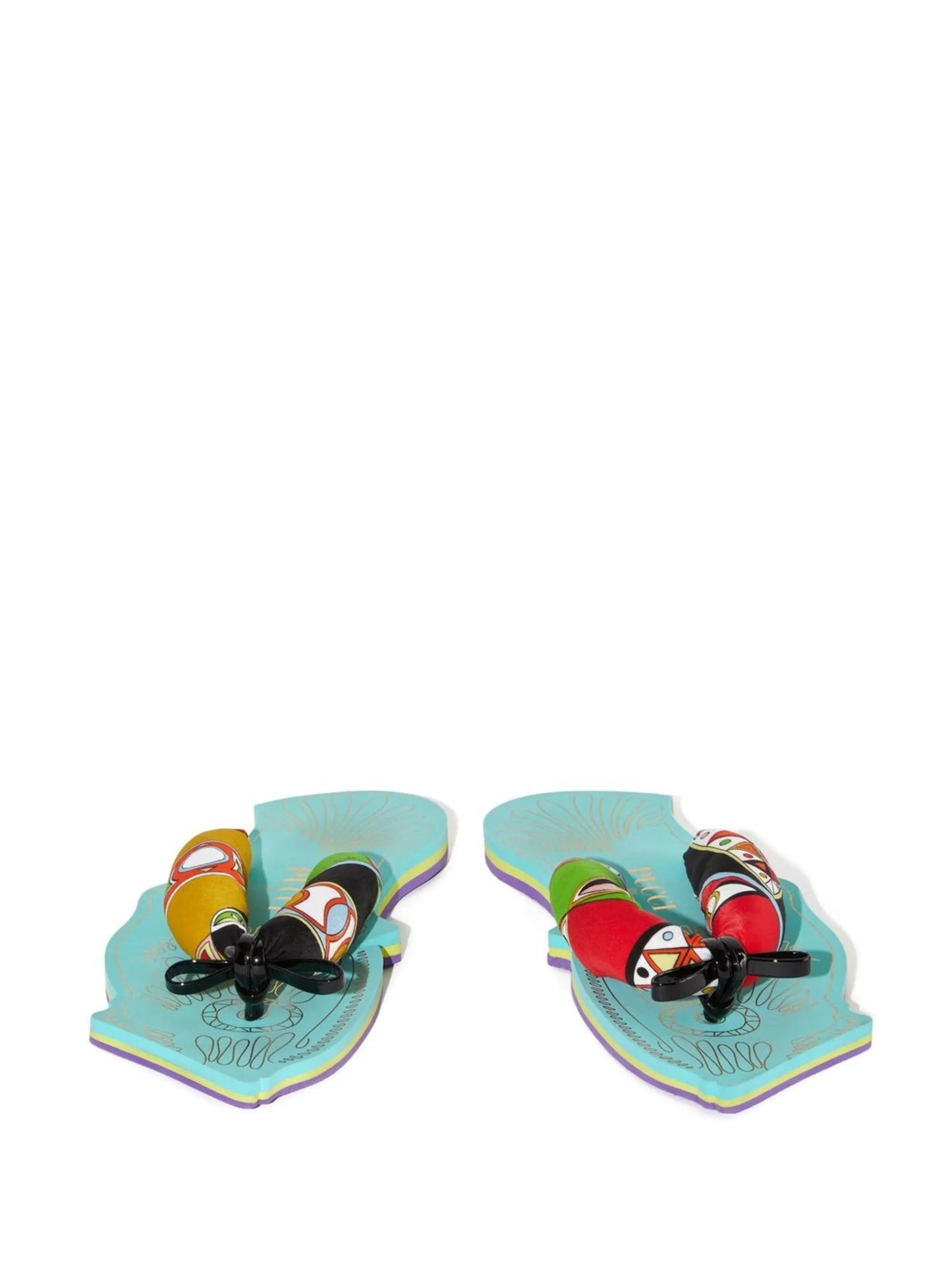 graphic-print padded flip-flops