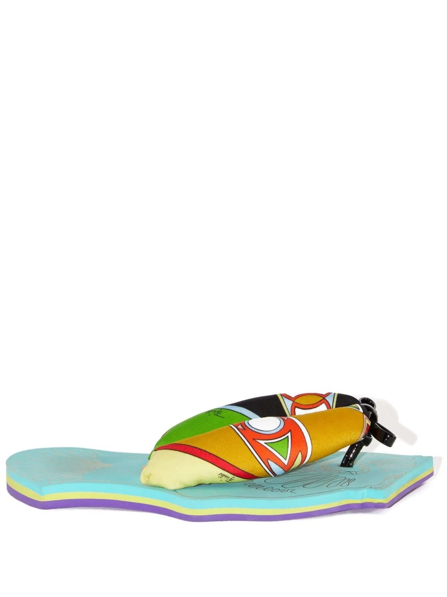 graphic-print padded flip-flops
