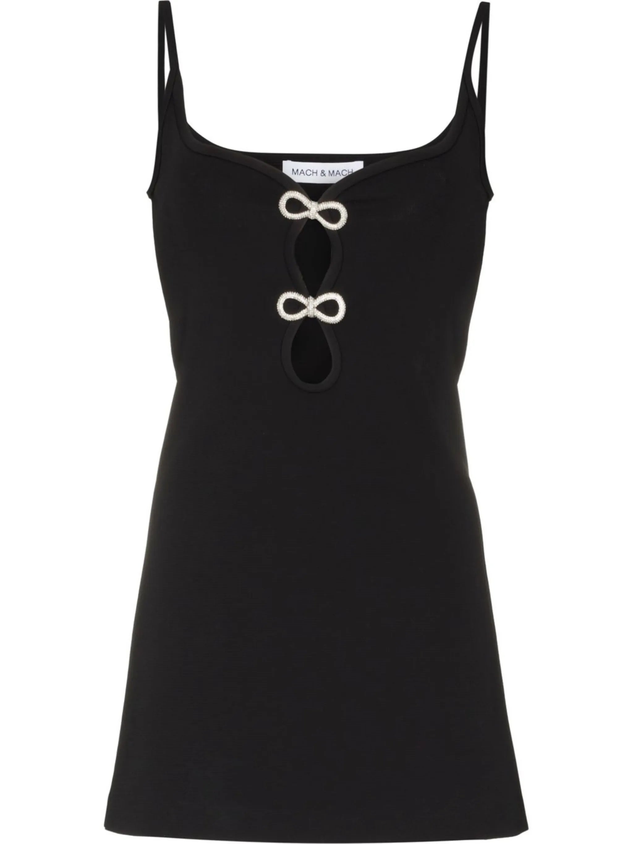 bow-embellished mini dress